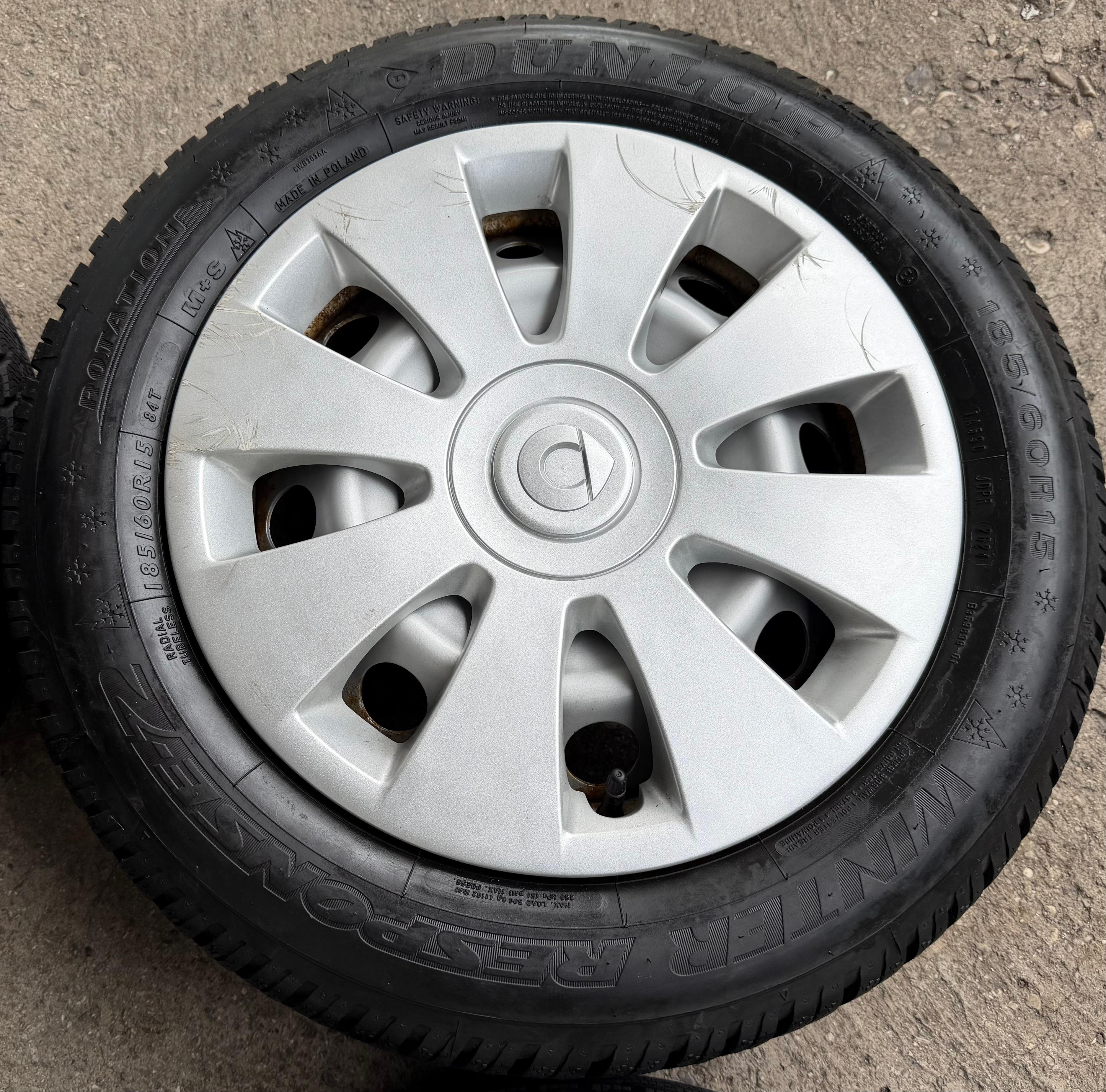 4 Original Winterräder Smart 453 165/65R15 81T 185/60R15 84T Dunlop RDKS