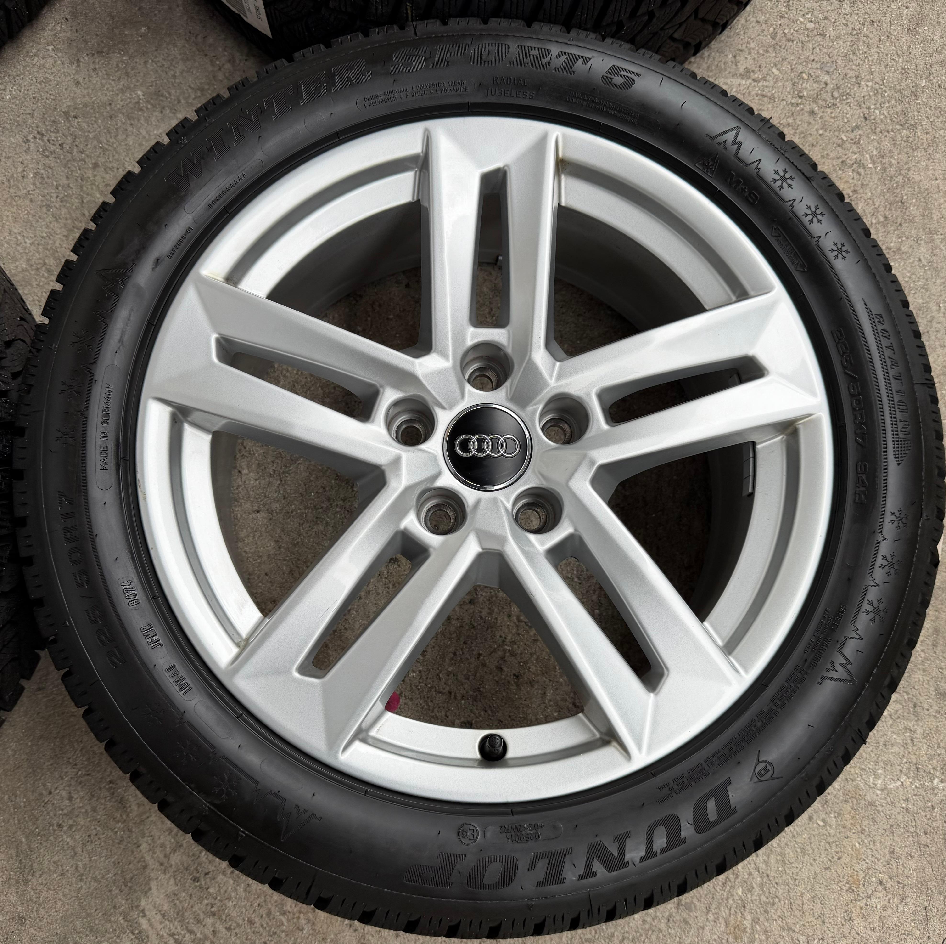 4 Original 17" Alu Winterräder Audi A4 B9 8W 8W0601025P 225/50R17 98H Dunlop