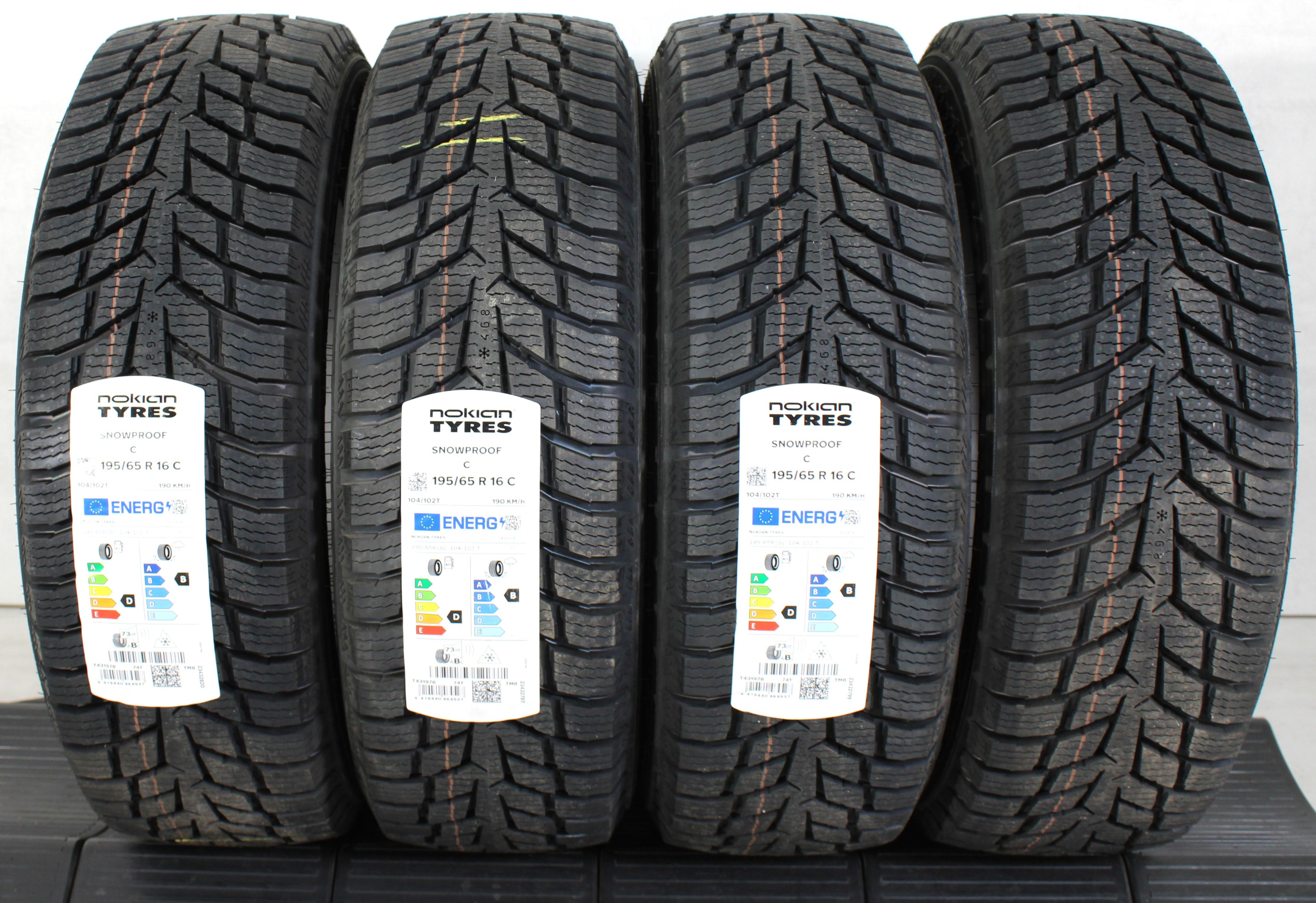 4 x 195/65R16C 104/102T Winterreifen Nokian Snowproof C 2022
