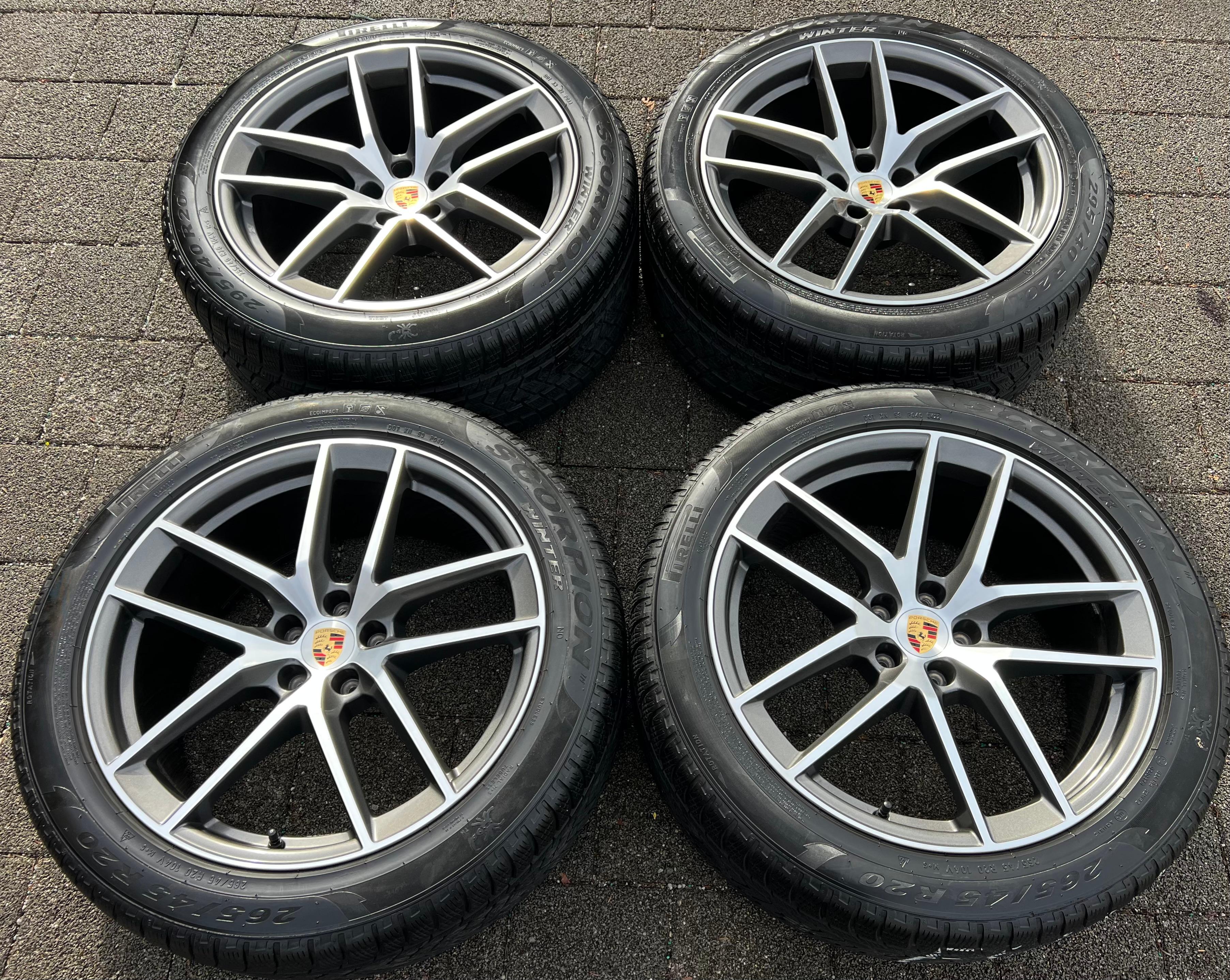 4 RUEDAS DE ALEACIÓN ORIGINALES DE 20" PARA INVIERNO PORSCHE MACAN 265/45R20 104V 295/40R20 106V RDKS