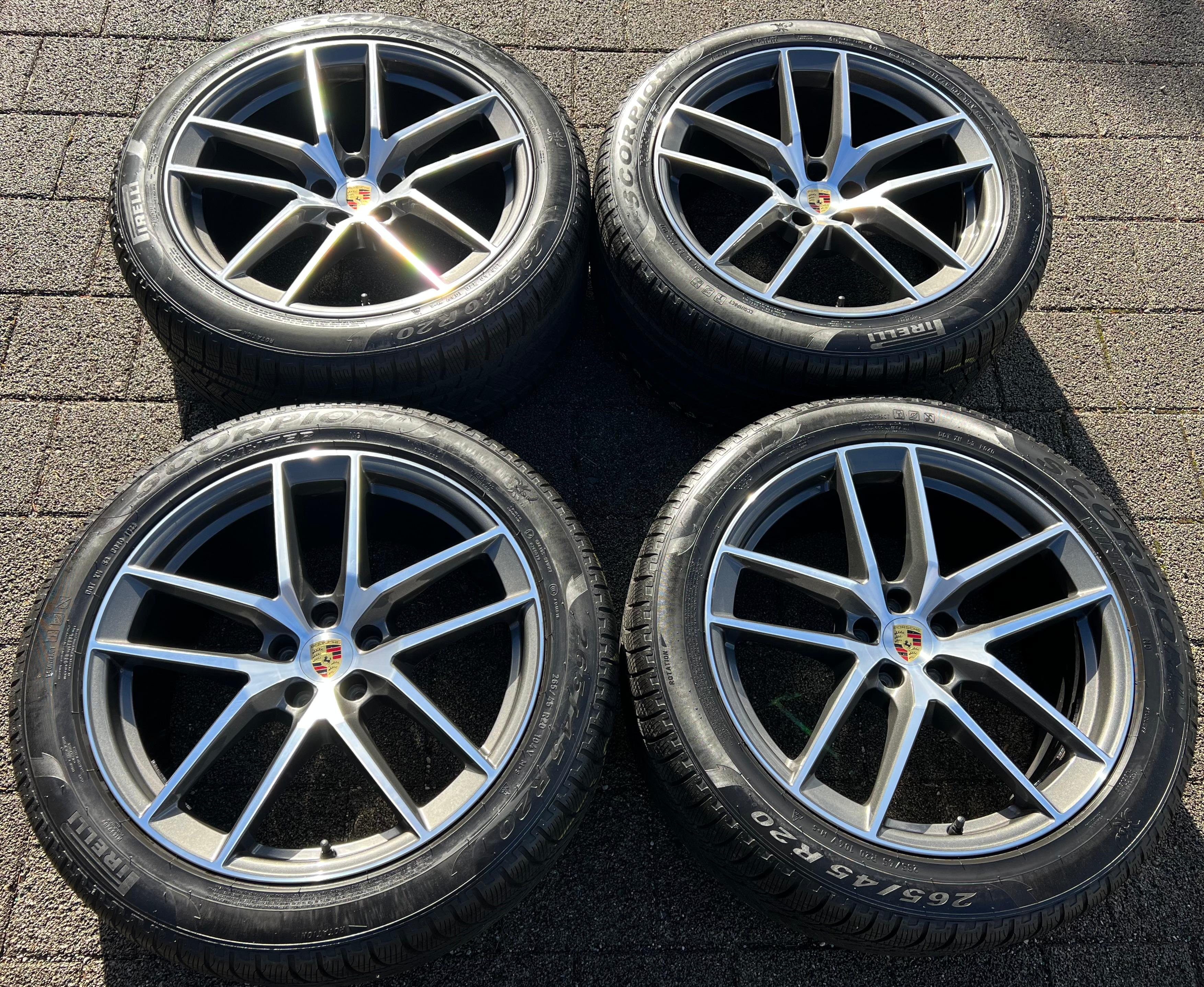 4 ORIGINAL 20" ALU WINTERRÄDER PORSCHE MACAN 265/45R20 104V 295/40R20 106V RDKS