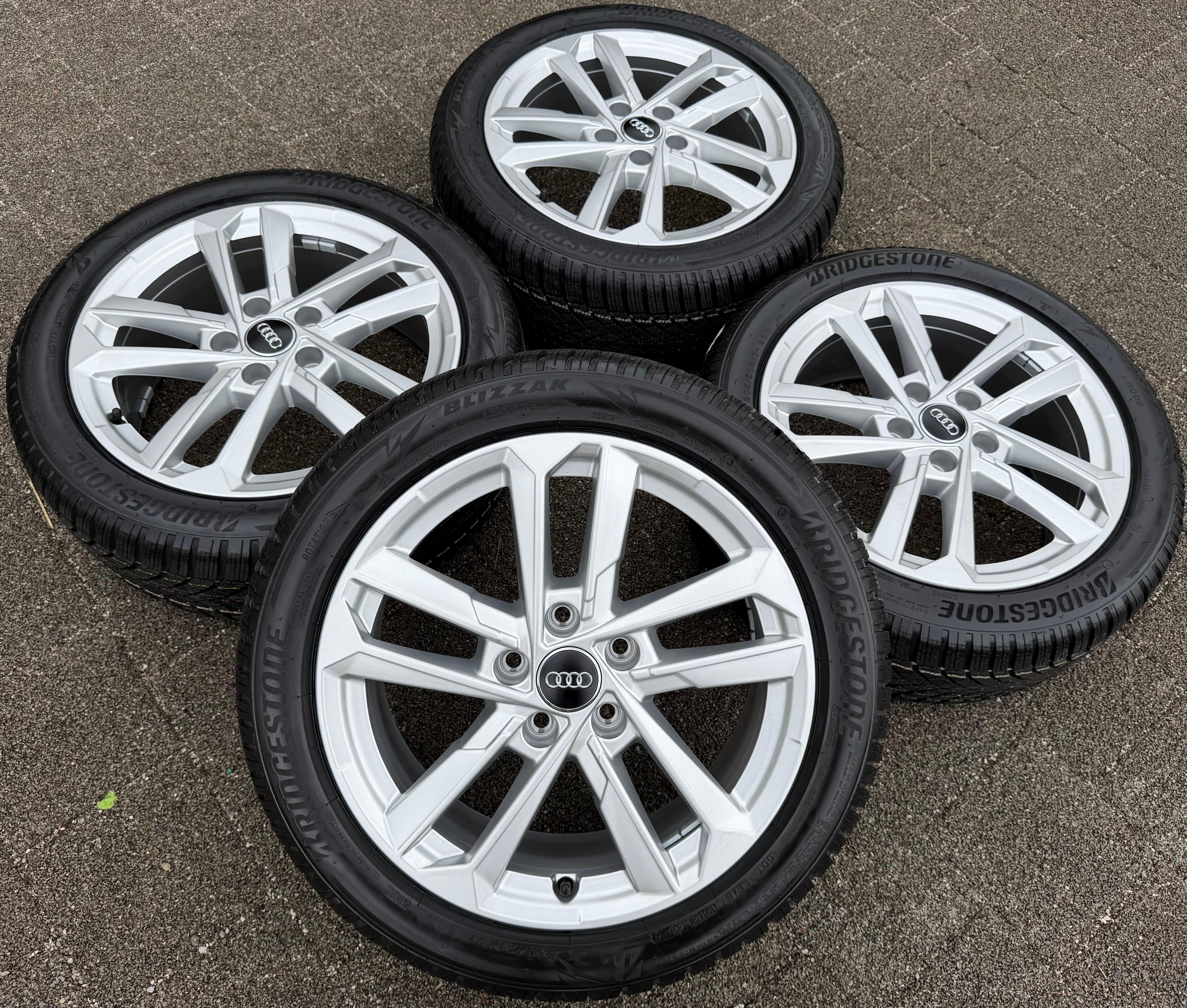 4 Original 17" Alu Winterräder Audi A3 S3 8Y 8Y0601025L 205/50R17 93H Bridgestone 2024 NEU