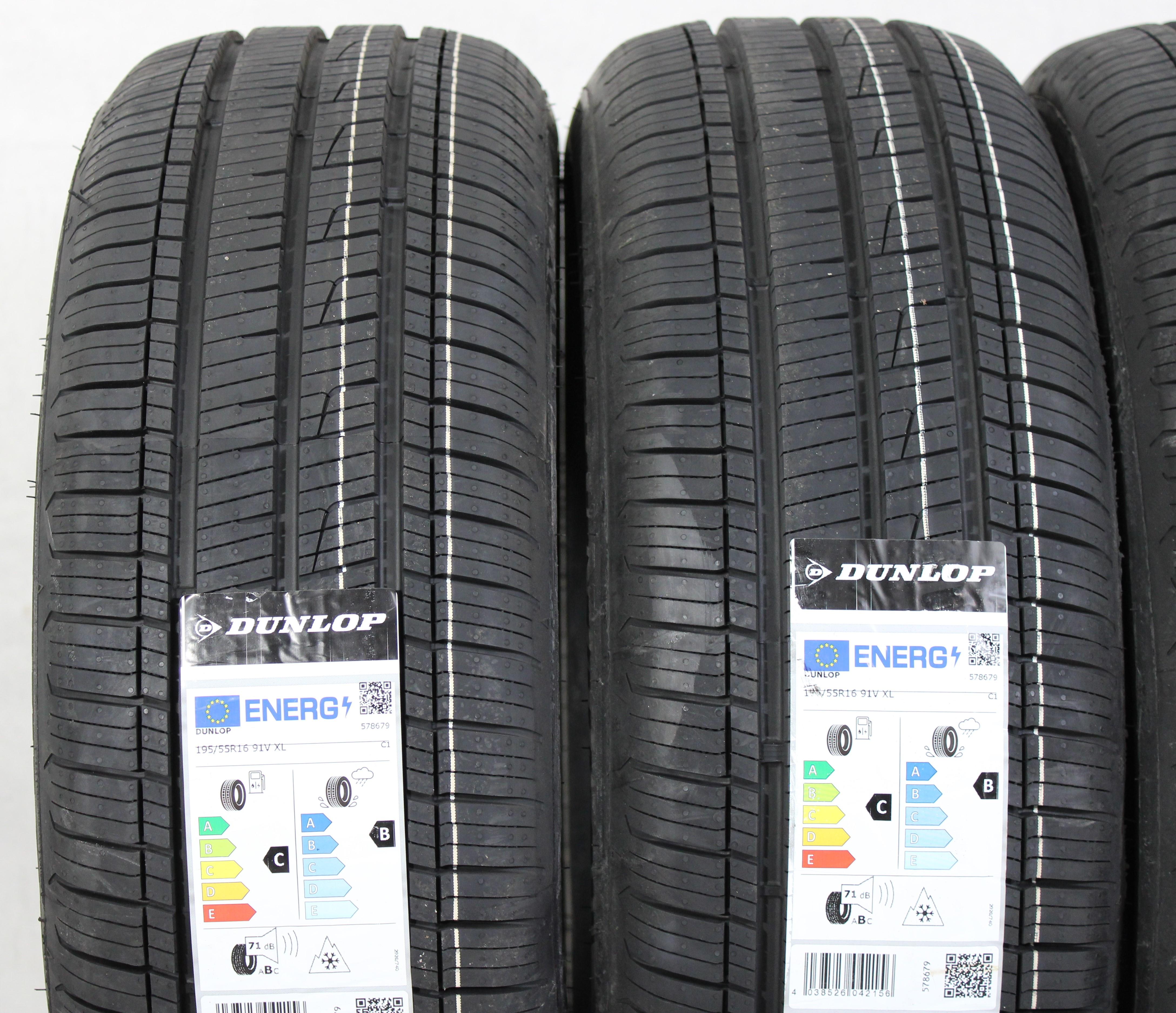4 x 195/55R16 91V pneus toutes saisons Dunlop Sport Allseason 2023 NEU