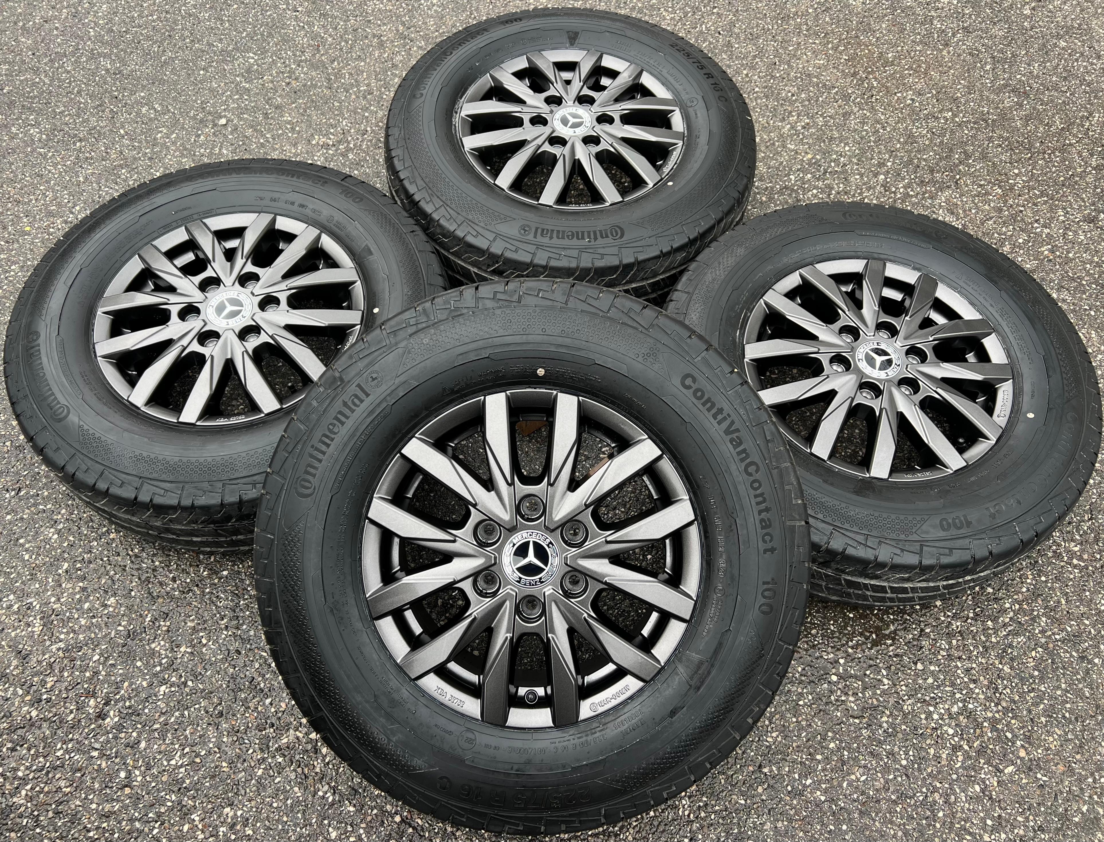4 LLANTAS DE ALUMINIO DE VERANO MERCEDES SPRINTER W906 W907 225/75R16C 121/120R 2023 ENTREGA GRATUITA