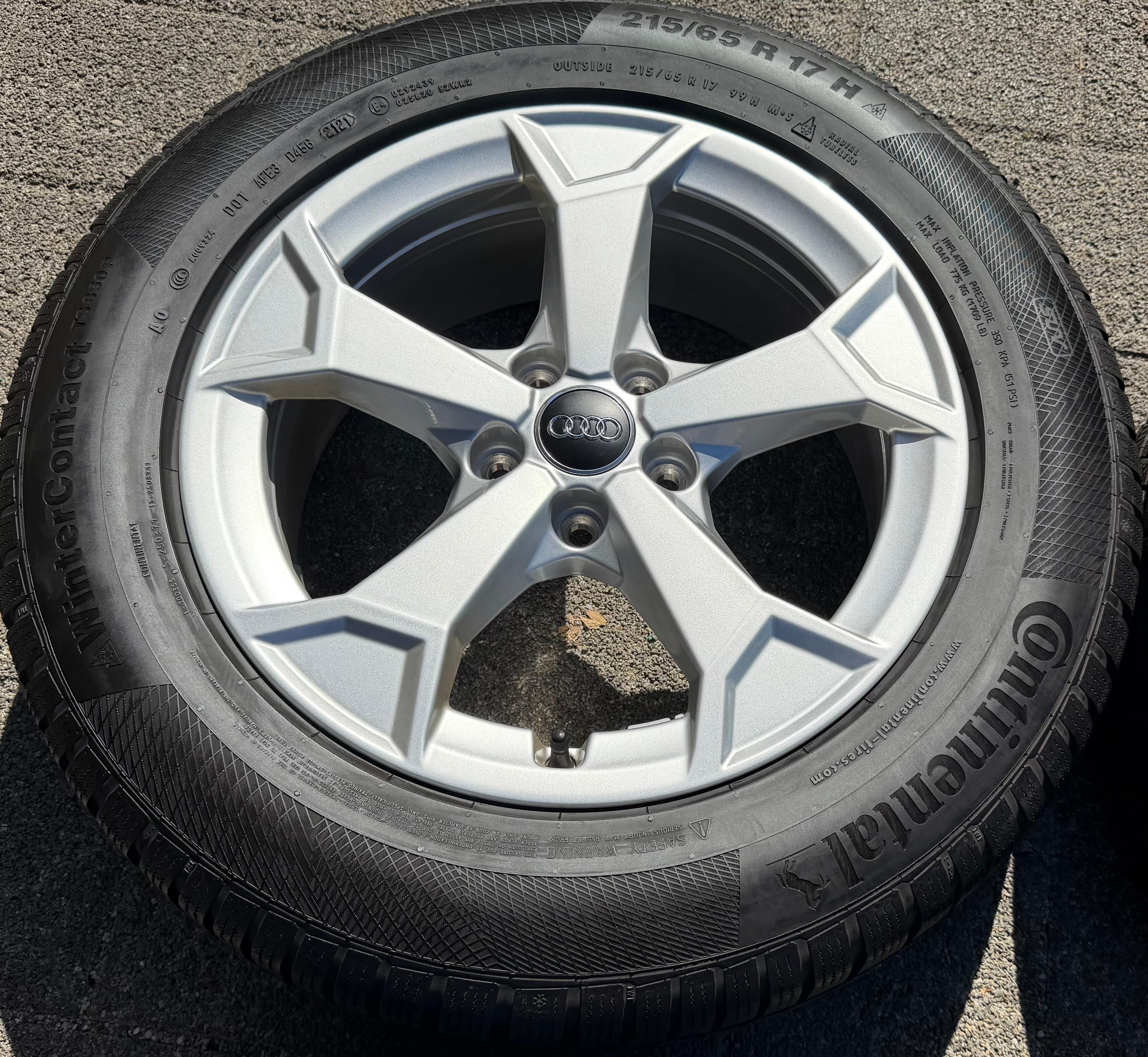 4 Original 17" Alu Winterräder AUDI Q3 F3 F3N 215/65R17 99H Continental 2021