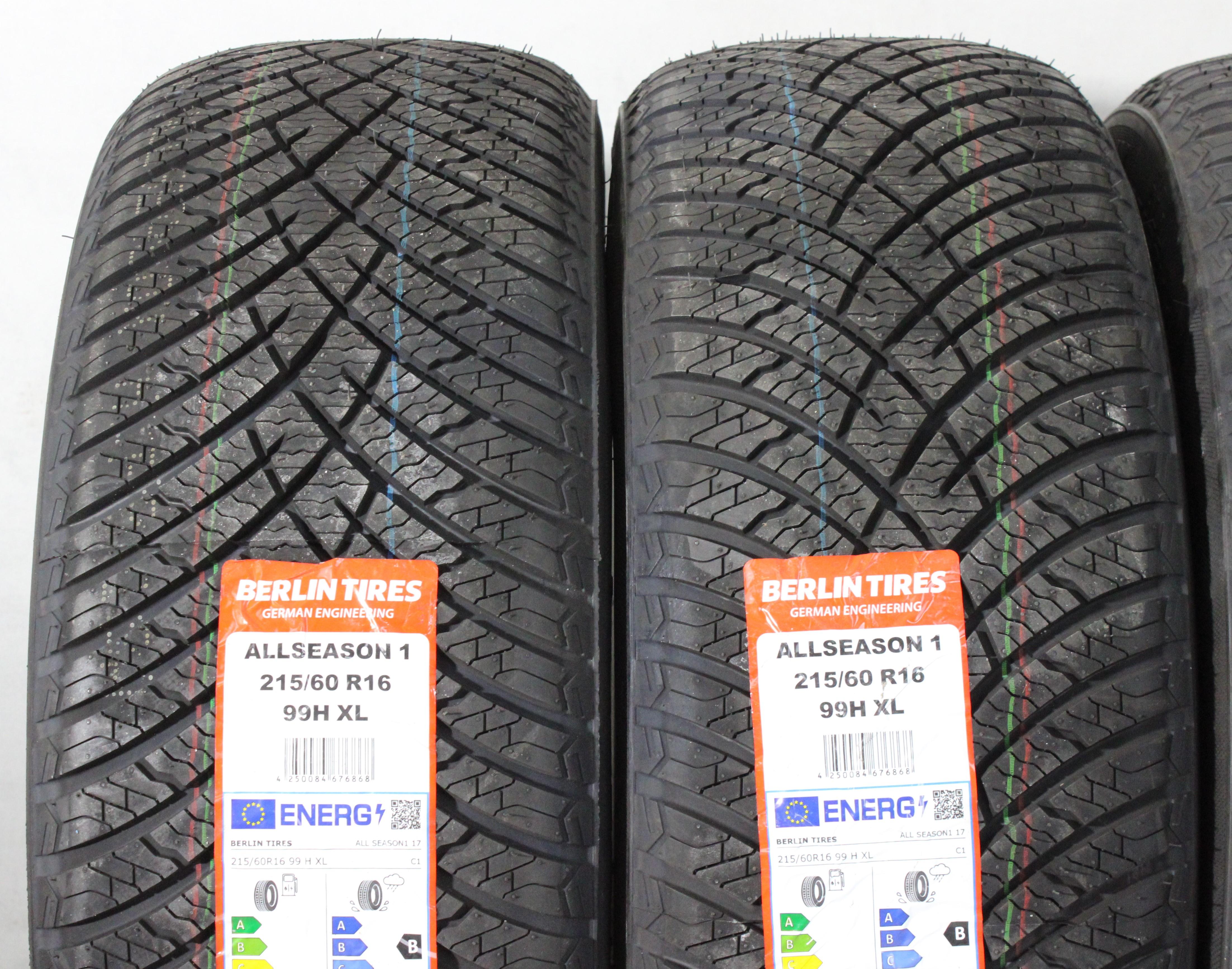 4 x 215/60R16 99H Ganzjahresreifen Berlin Tires All Season 1 2024