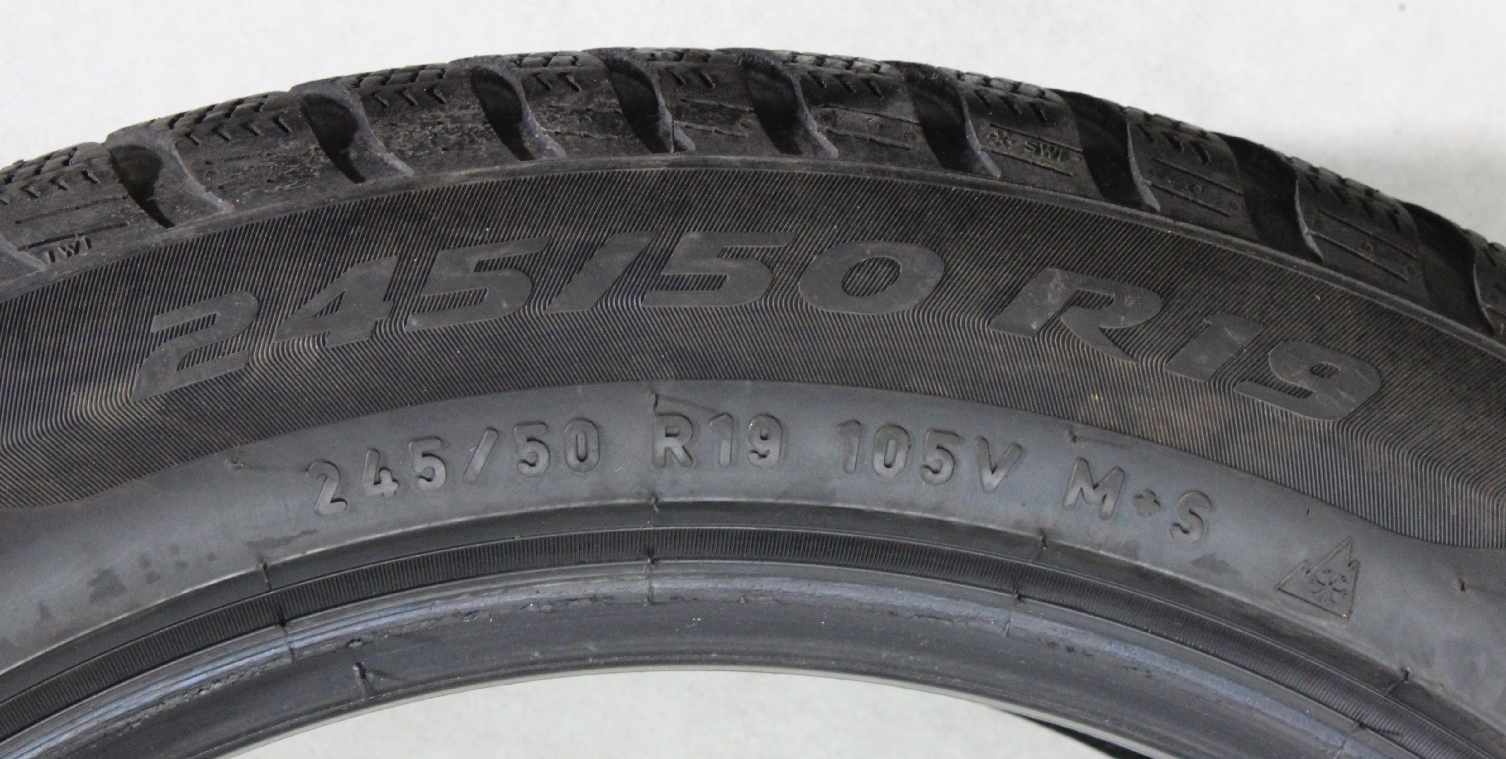 4 x 245/50R19 105V Winterreifen Pirelli Sottozero 3 * Runflat 6-6,5mm 2021