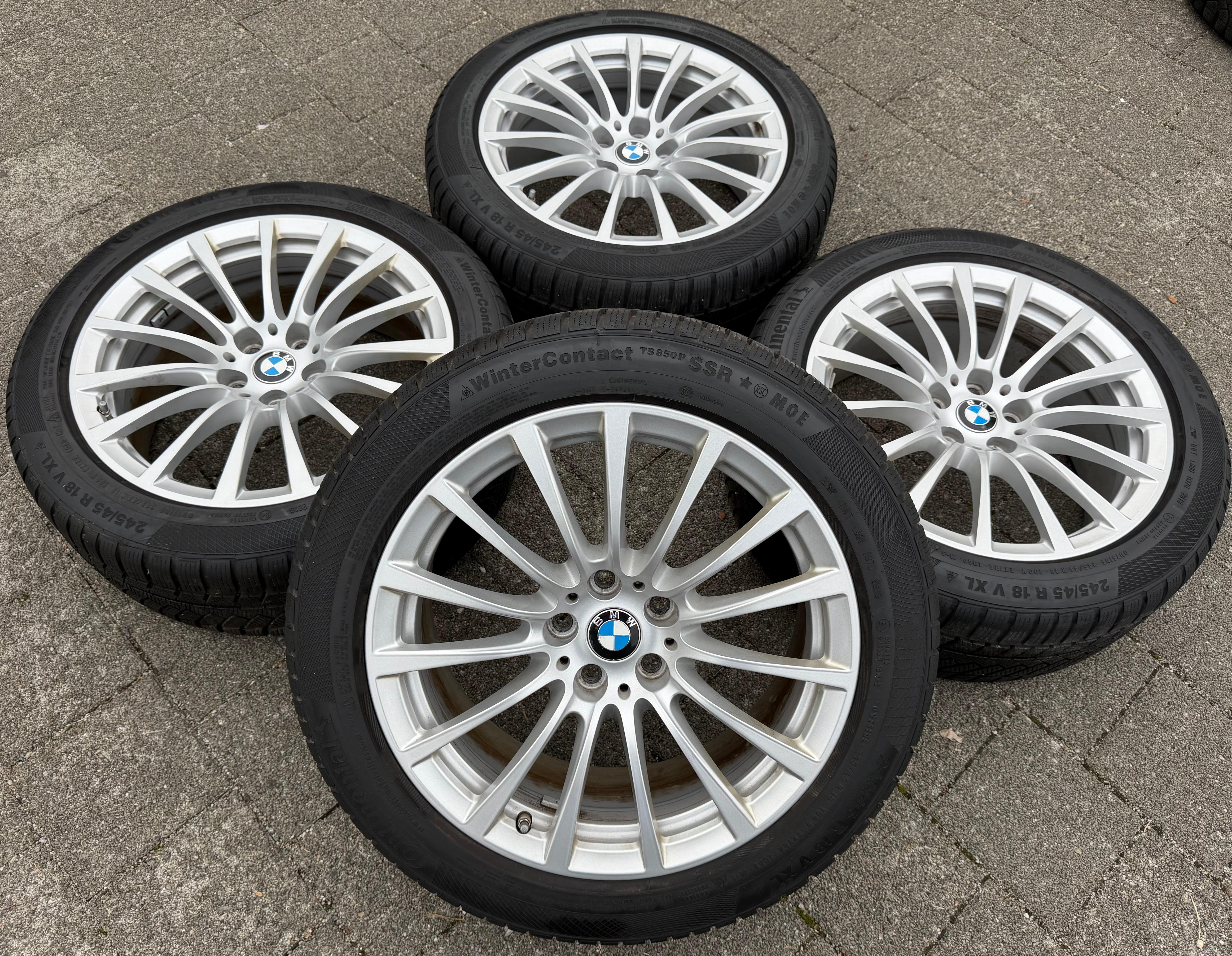 4 originele 18" lichtmetalen winterwielen BMW 5-serie G30 G31 Styling 632 Continental