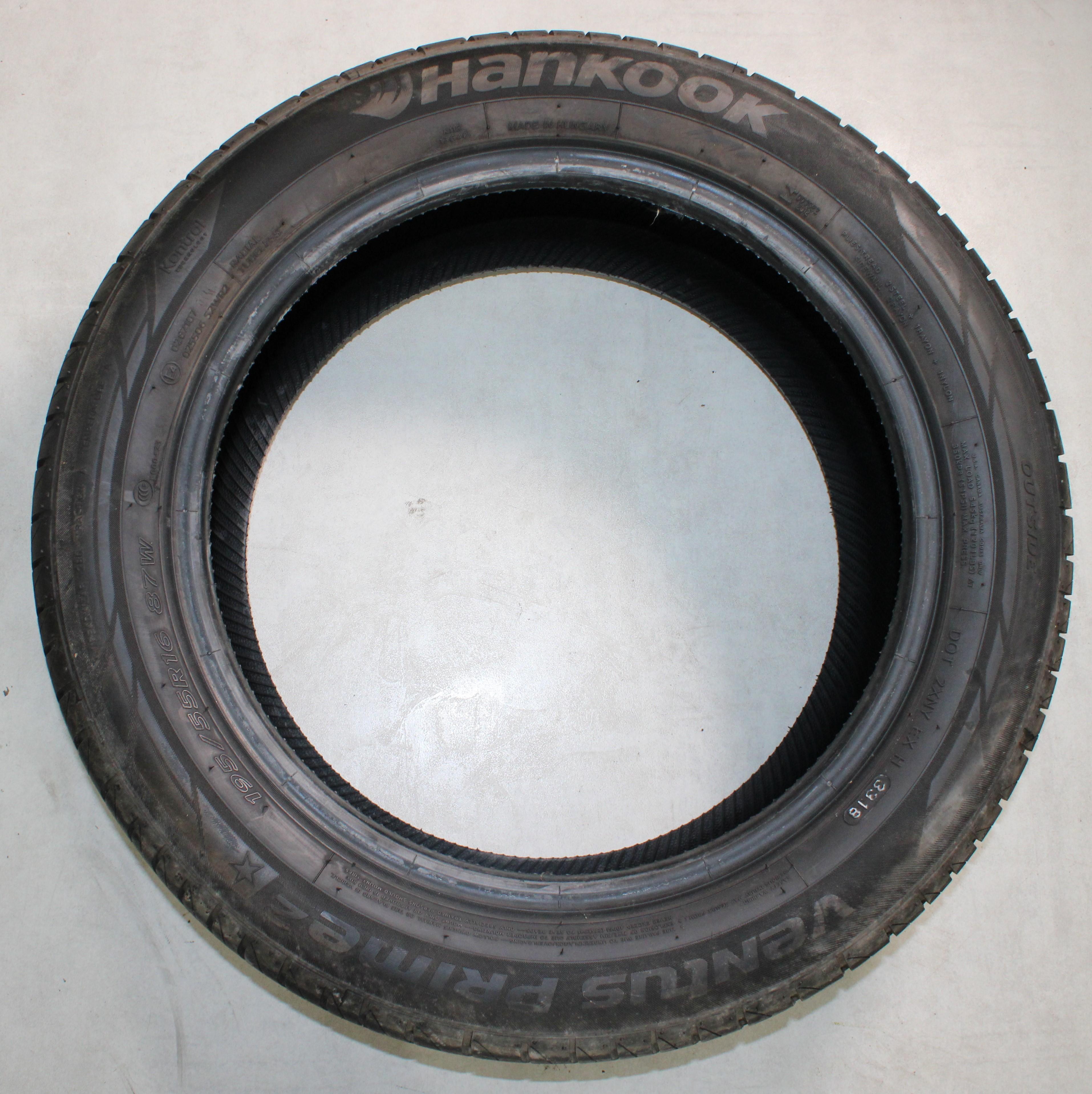 4 x 195/55R16 87W Sommerreifen Hankook Ventus Prime 2 6,5-7mm 2018 *