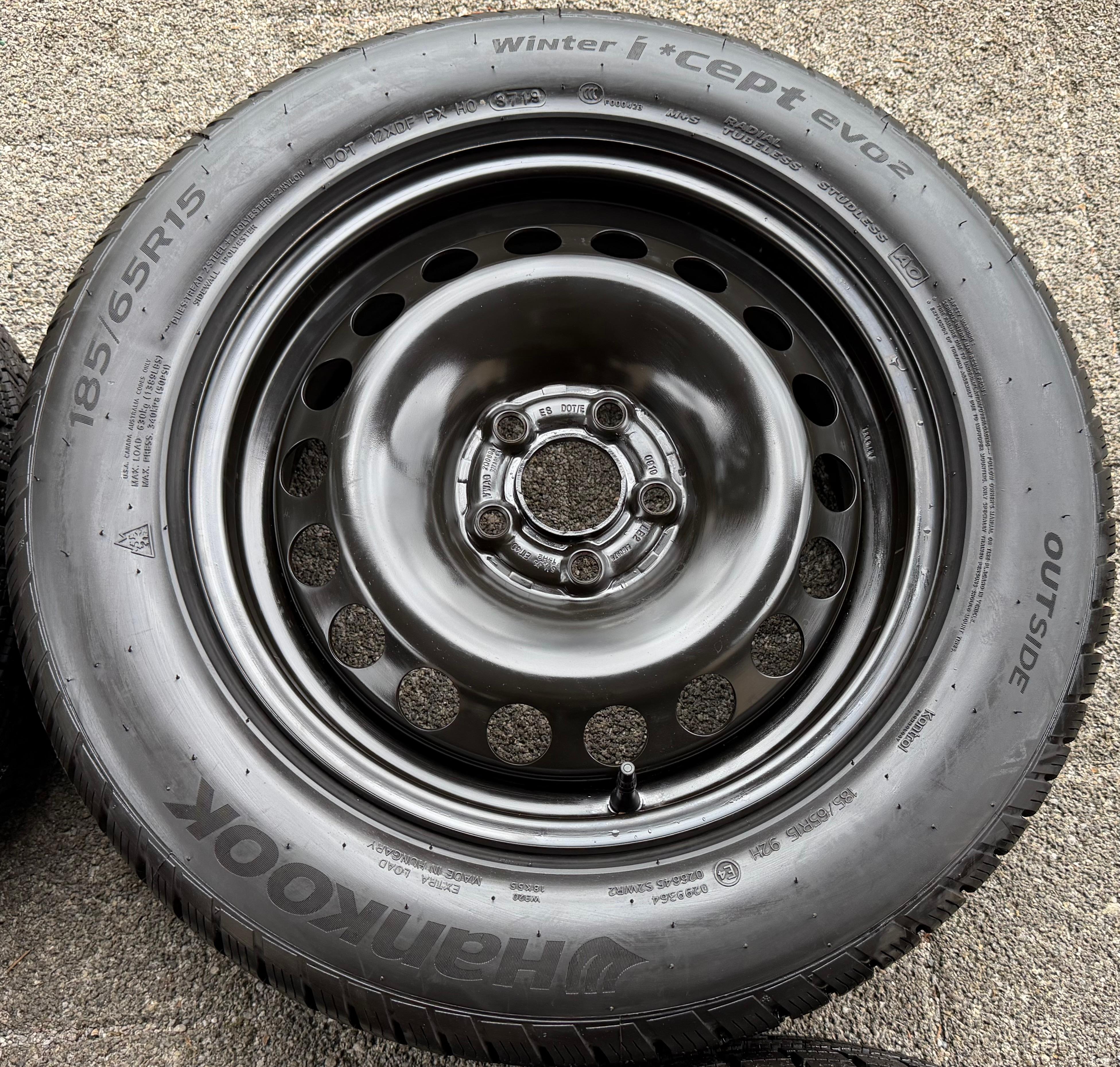 4 RUEDAS DE INVIERNO AUDI A1 CITY CARVER GB SEAT IBIZA ARONA KJ VW POLO AW 2G 185/65R15 92T
