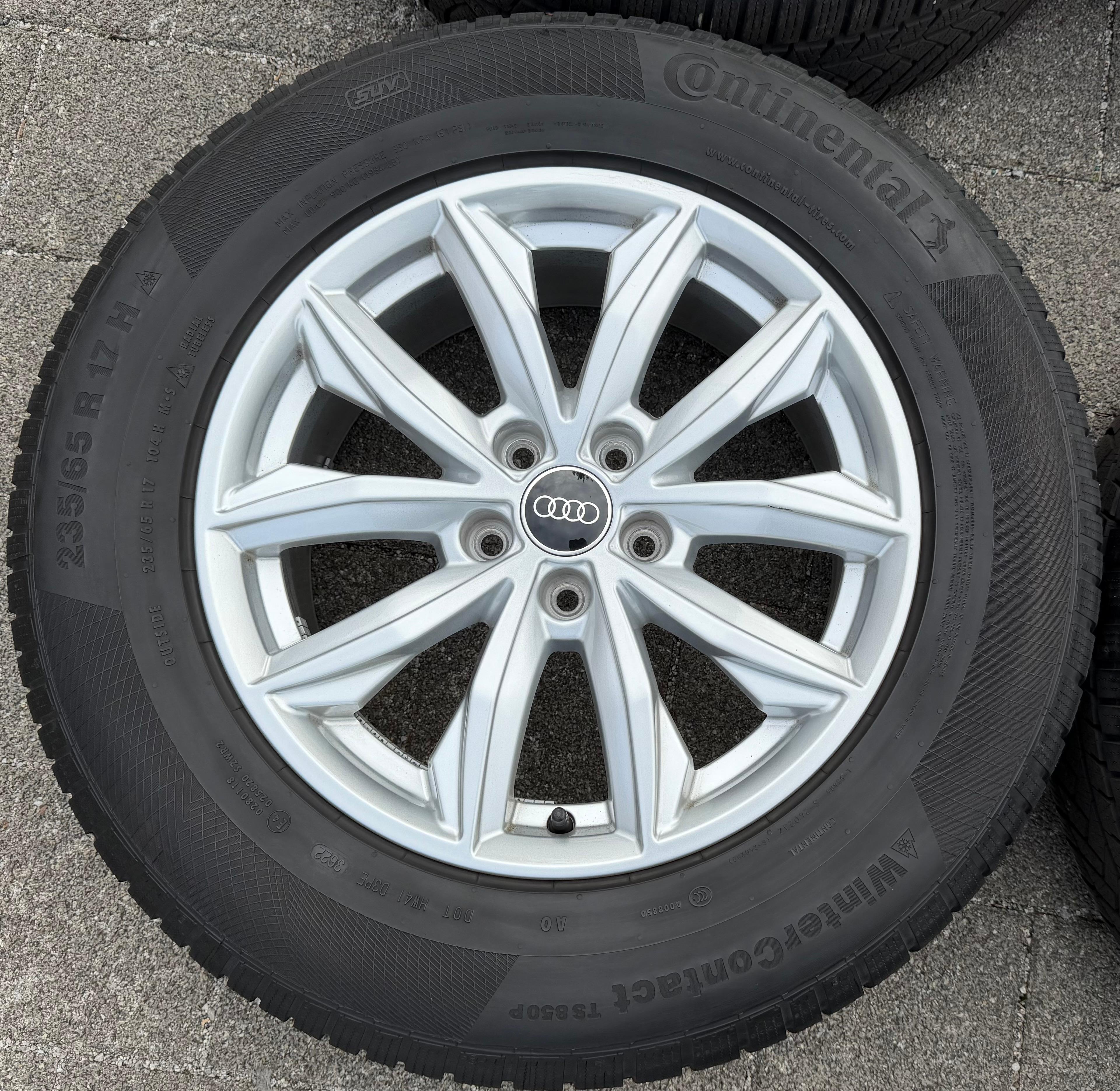 4 roues hiver en alliage d’origine 17" Audi Q5 FY 80A601025J 7x17 ET34 235/65R17 104H 2022