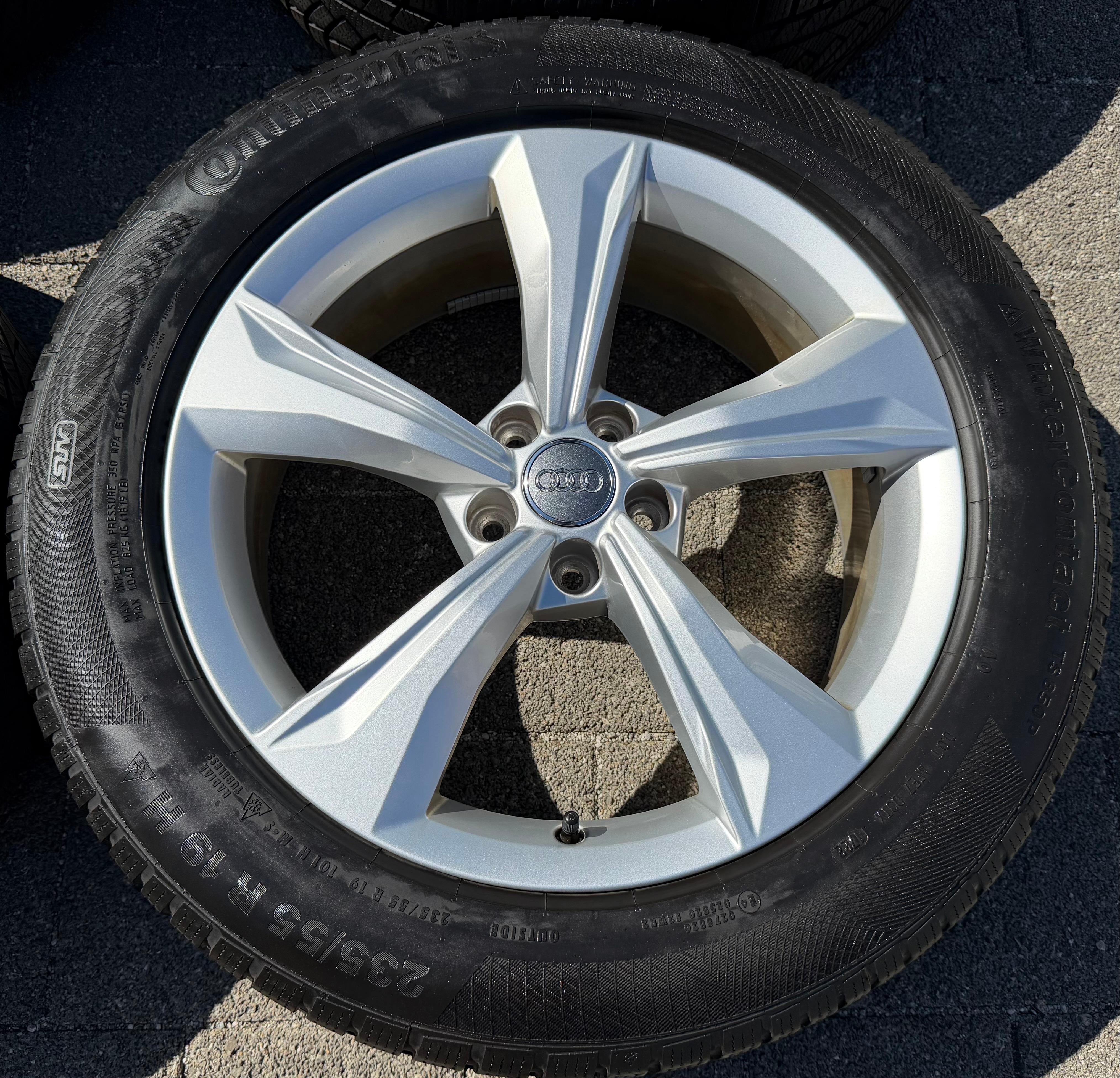 4 llantas de aluminio originales de invierno de 19" para Audi Q5 SQ5, año de fabricación 80, 601025K, 235/55R19 101H, Continental