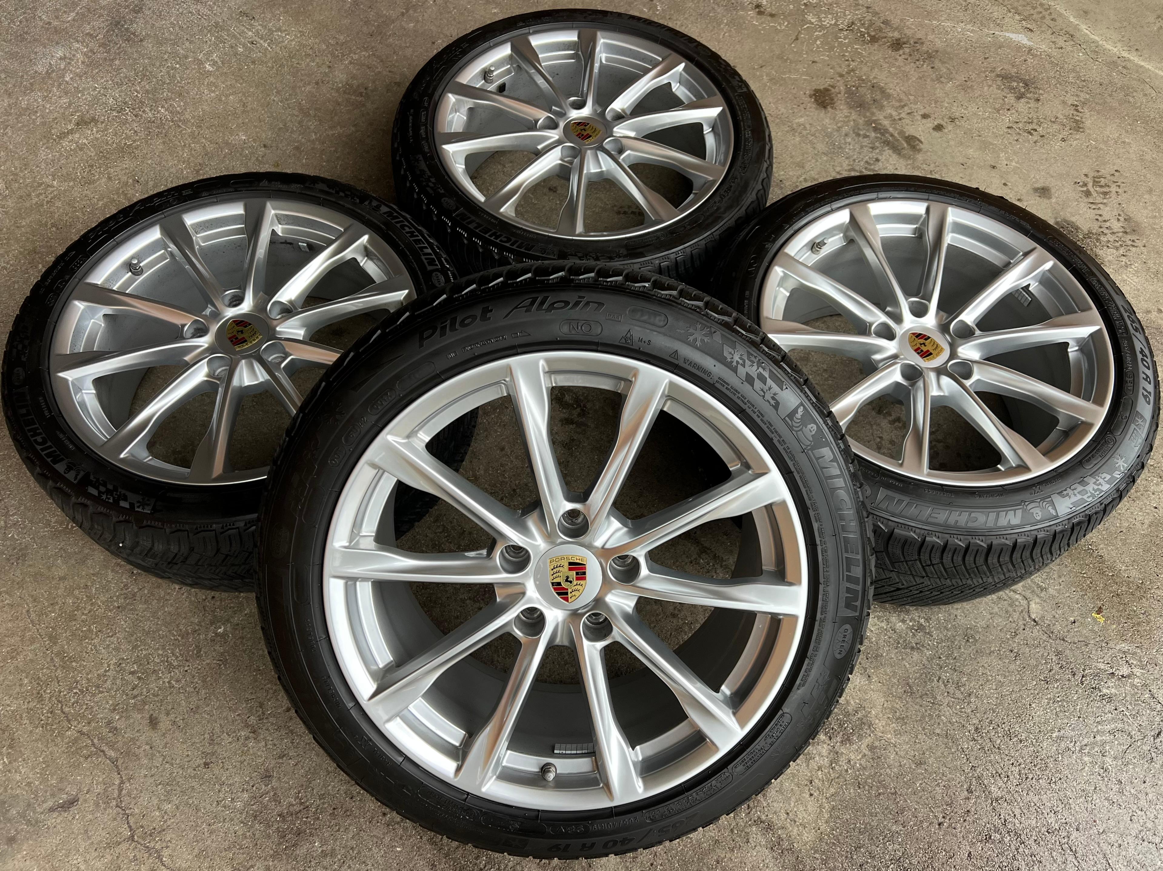 4 llantas de aluminio originales de 19" para invierno para Porsche Cayman, Boxster, 718, 982 y 982601025 con sistema de control de presión de neumáticos (TPMS)