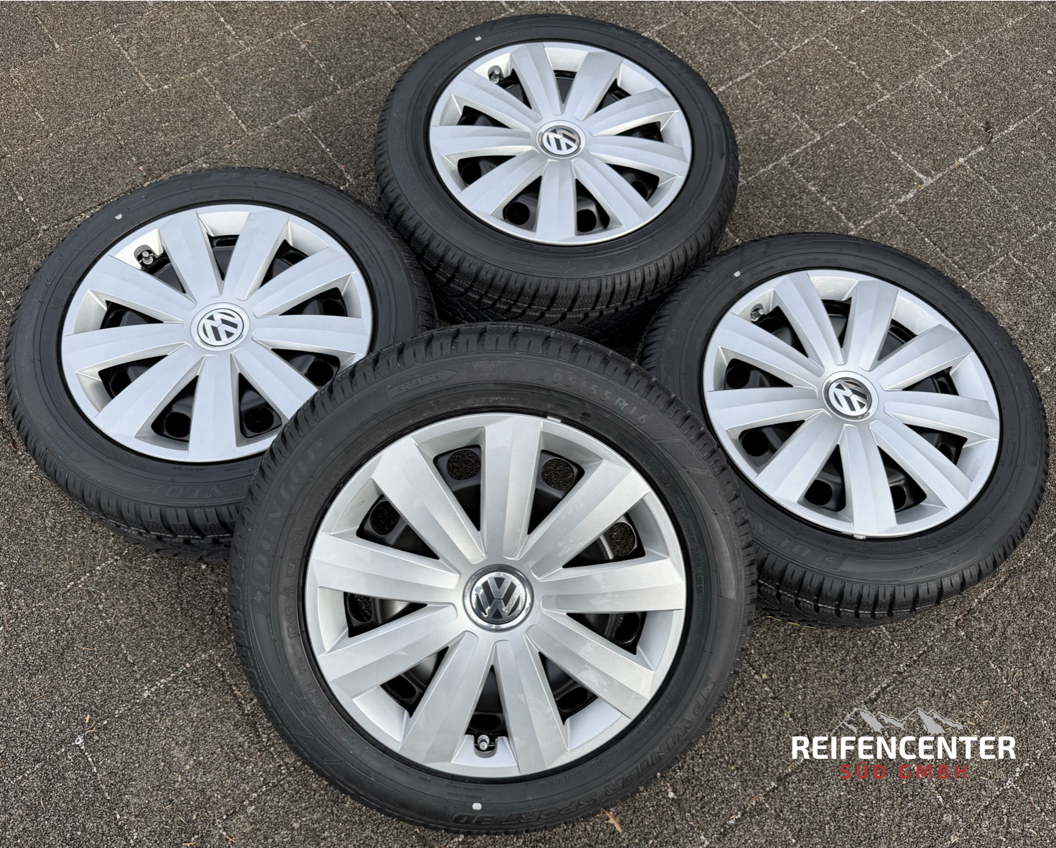 4 roues hiver VW Passat 3C Eos 1F Scirocco 13 205/55R16 91H 3C0601027BE Dunlop