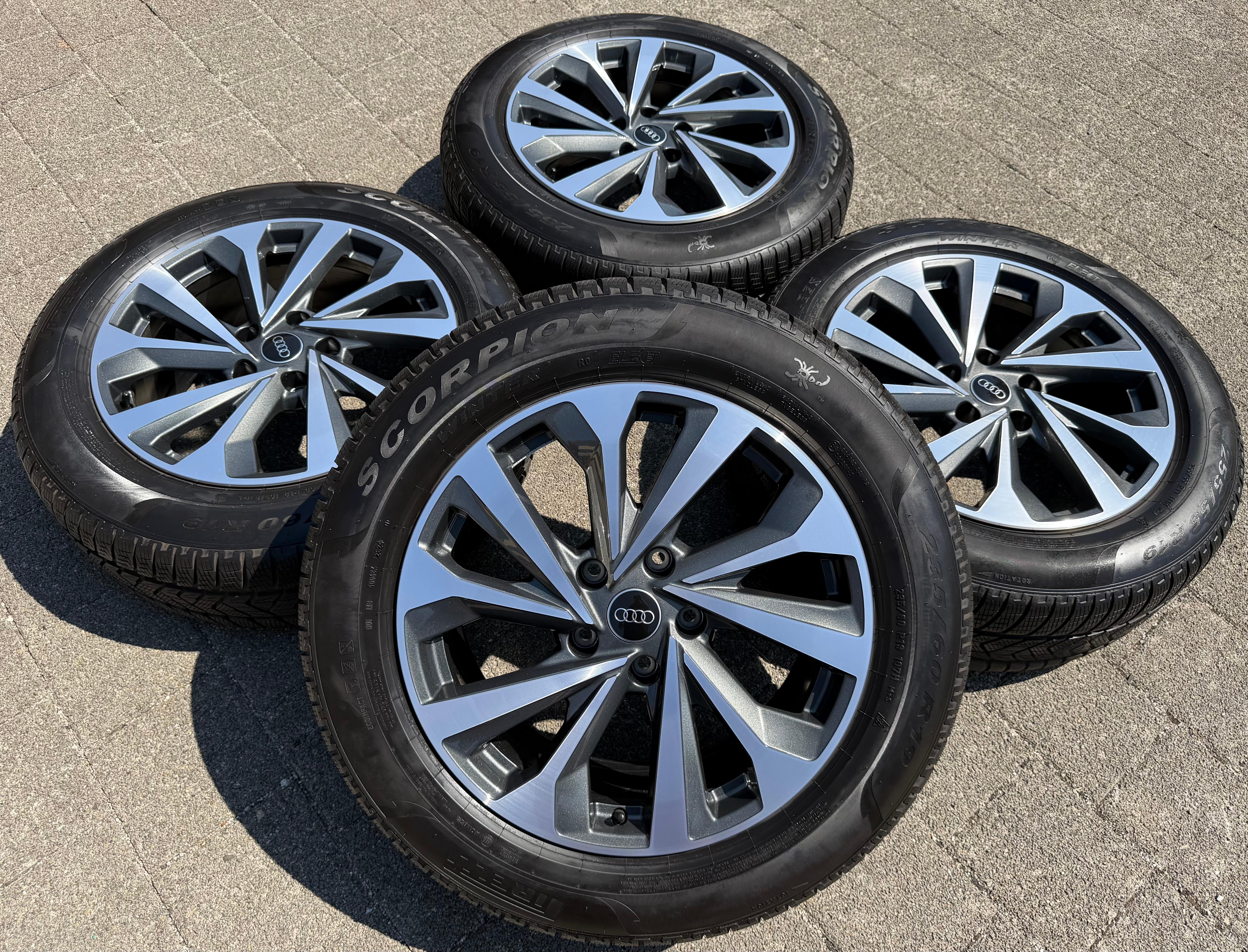 4 llantas de aluminio originales de invierno de 19" para Audi Q6 SQ6, GF 85H601025D, 85H601025E, Pirelli