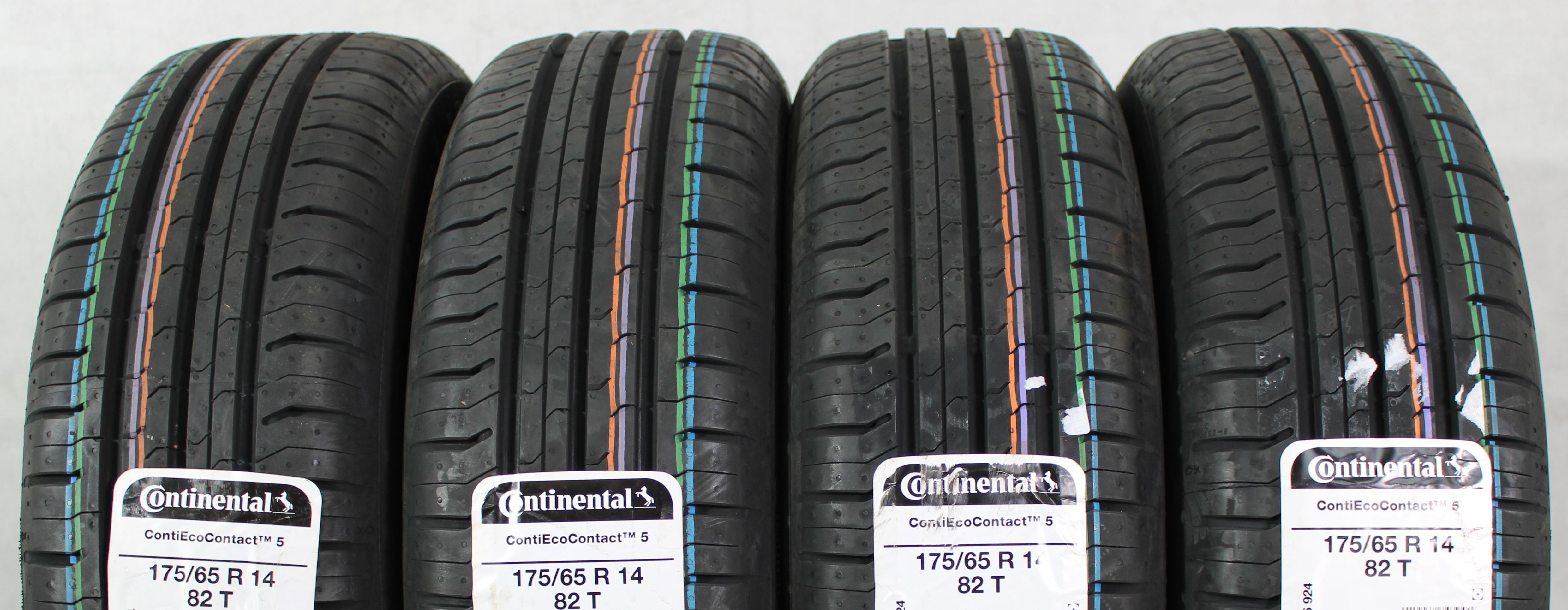 4 x 175/65R14 82T neumáticos de verano Continental Eco Contact 5 2023 NUEVO Entrega gratuita
