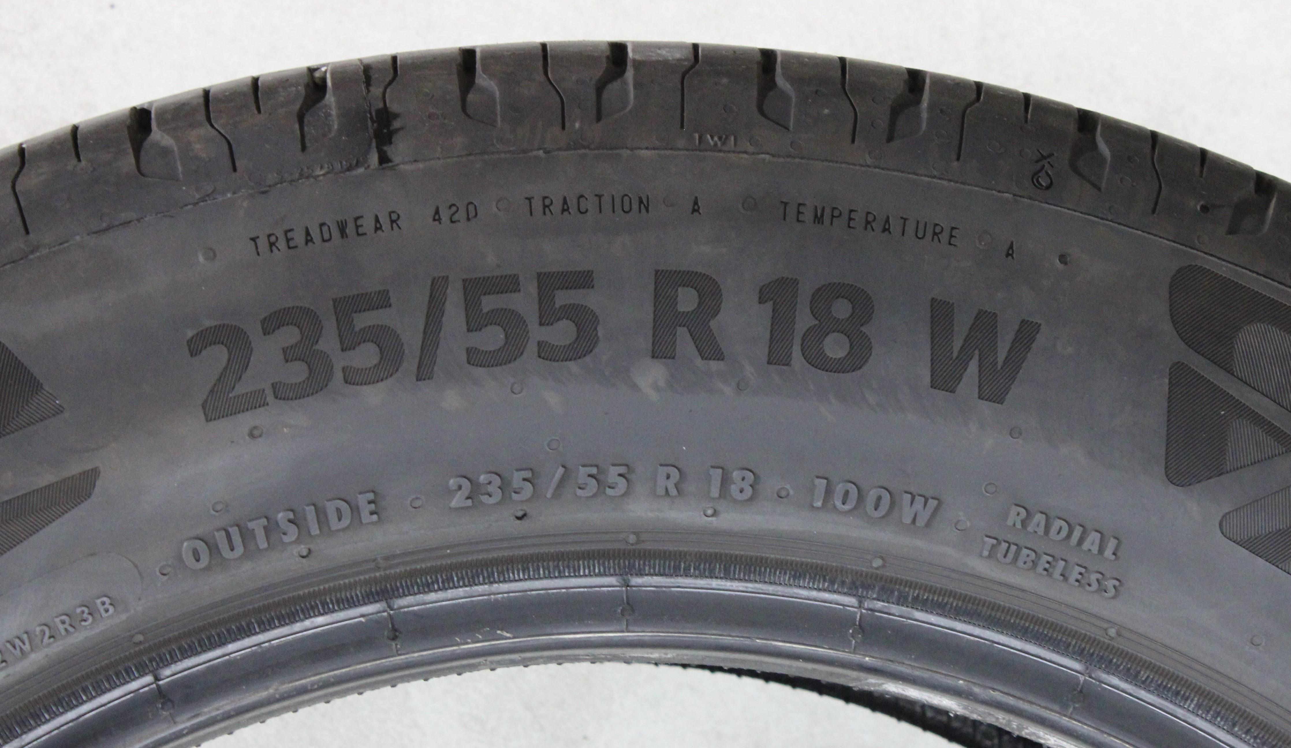 4 x 235/55R18 100W Sommerreifen Continental Eco Contact 6 MO 5,5-6mm 2025