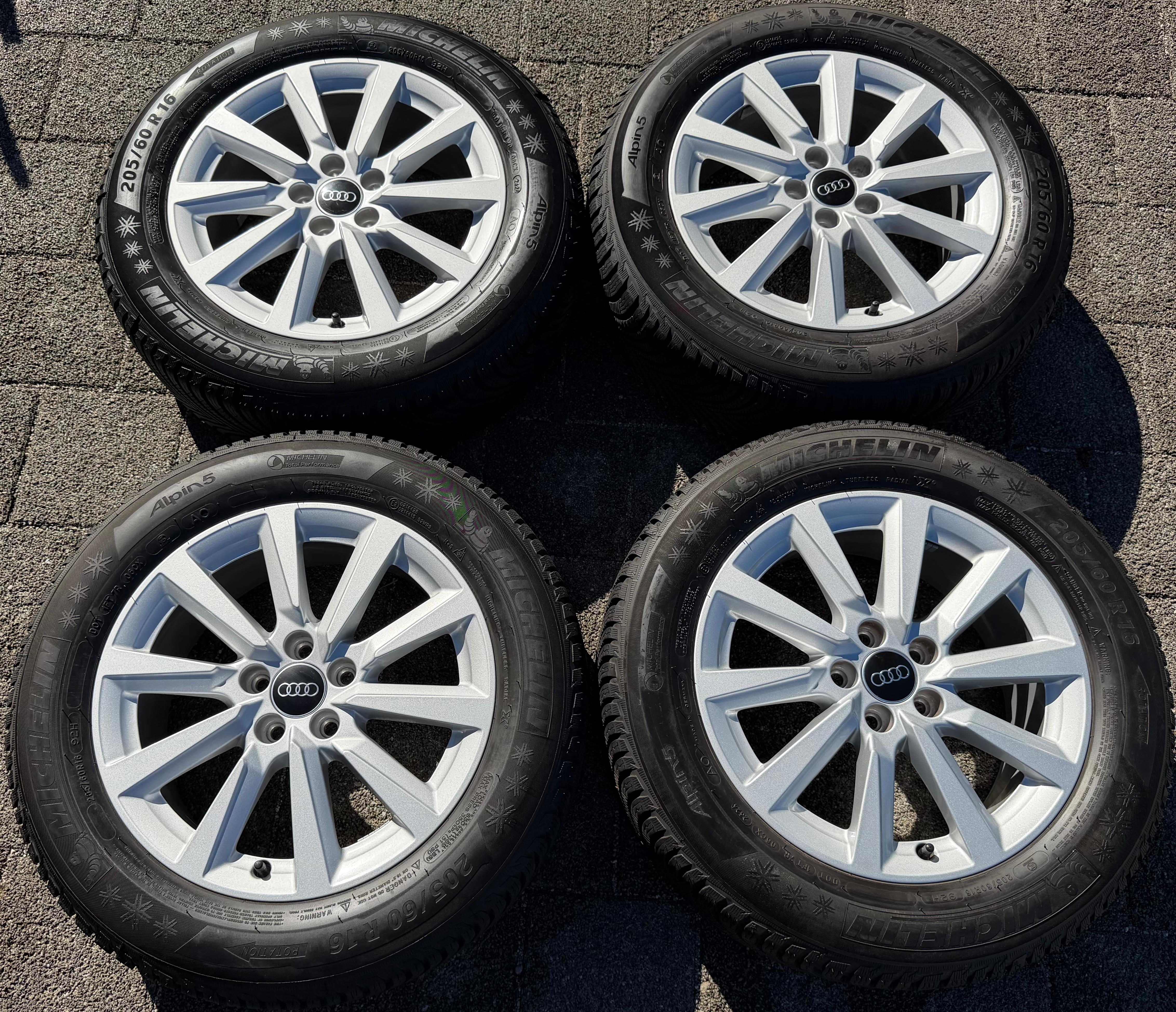 4 Original Alu Winterräder Audi A1 GB GBH 82A601025C 205/60R16 92H 2024 Michelin