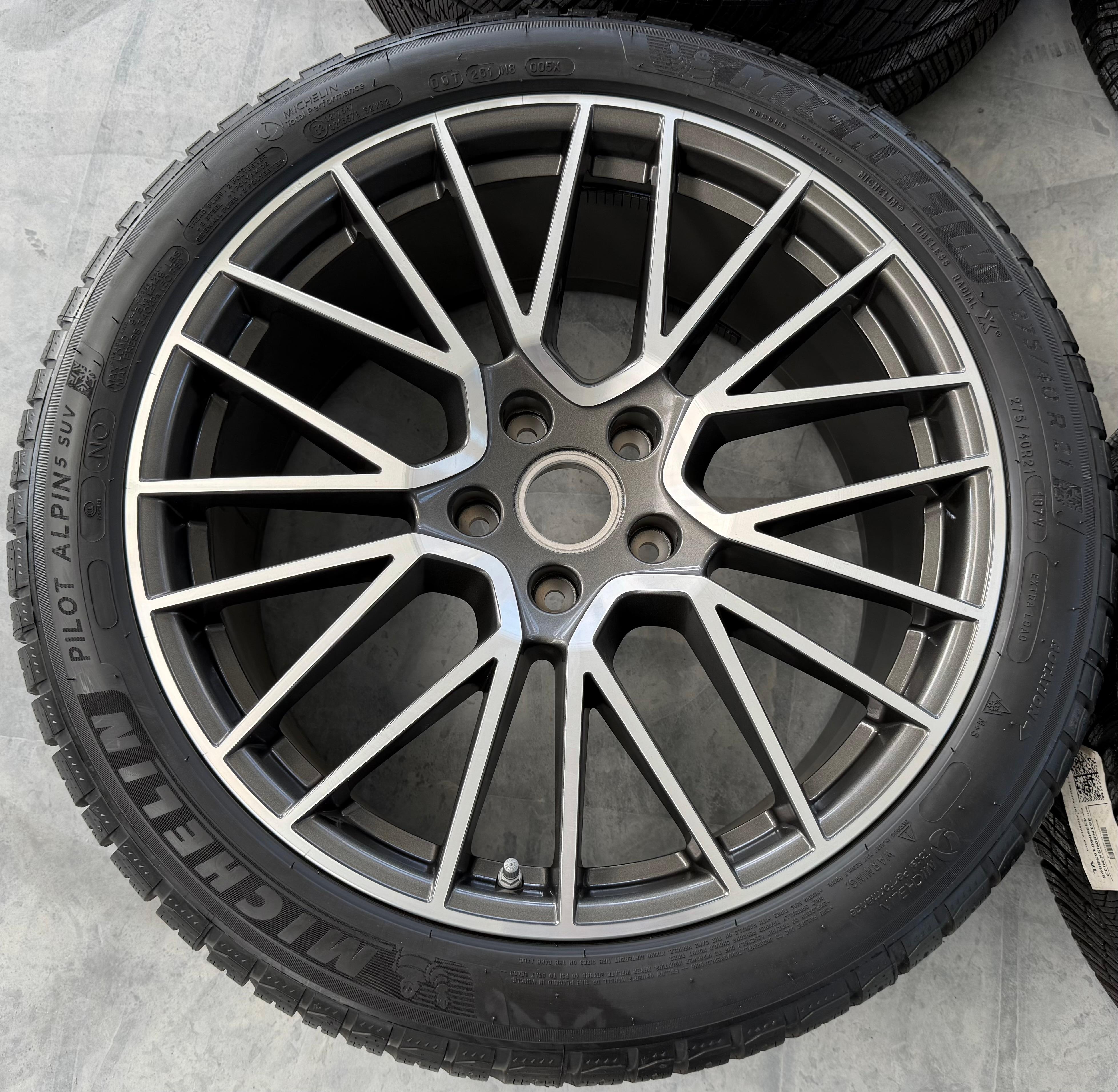 4 Original 21" Alu Winterräder Porsche Cayenne 9YA Michelin RDKS 9Y0601025BF 9Y3601025AC