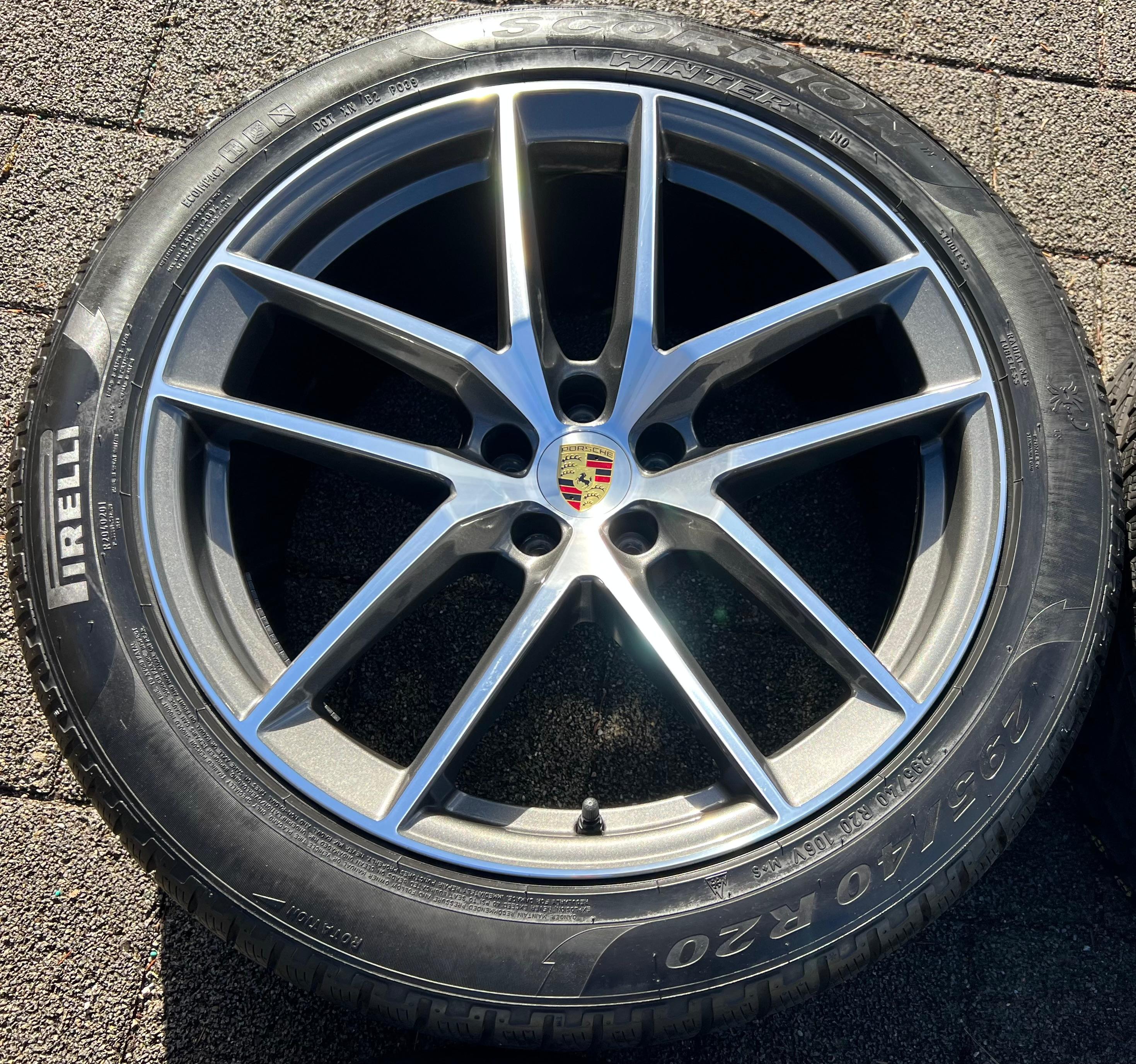 4 ORIGINAL 20" ALU WINTERRÄDER PORSCHE MACAN 265/45R20 104V 295/40R20 106V RDKS