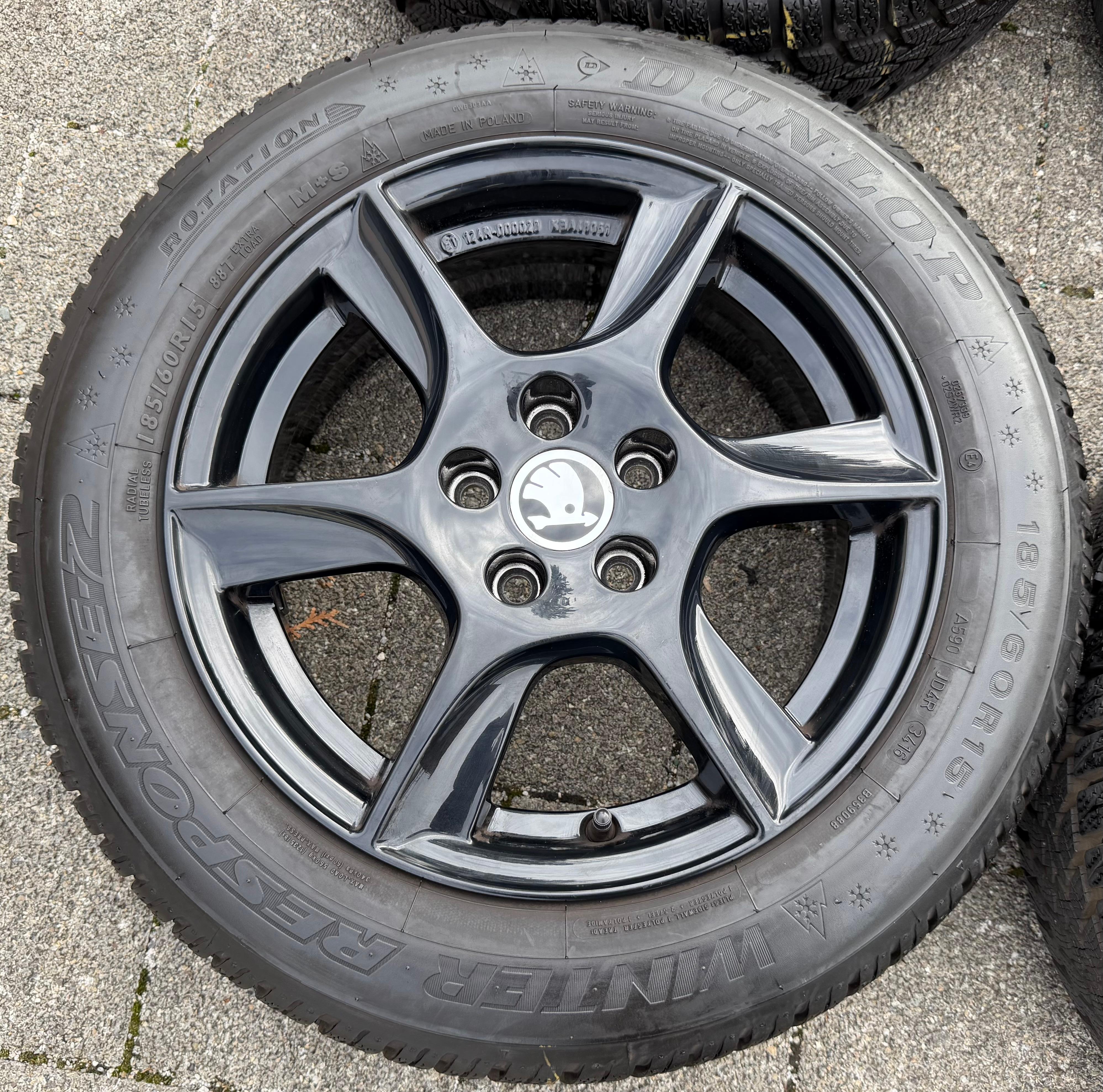 4 Alu Winterräder VW Polo 6R Seat Ibiza Skoda Fabia Rapdi 5J 185/60R15 88T