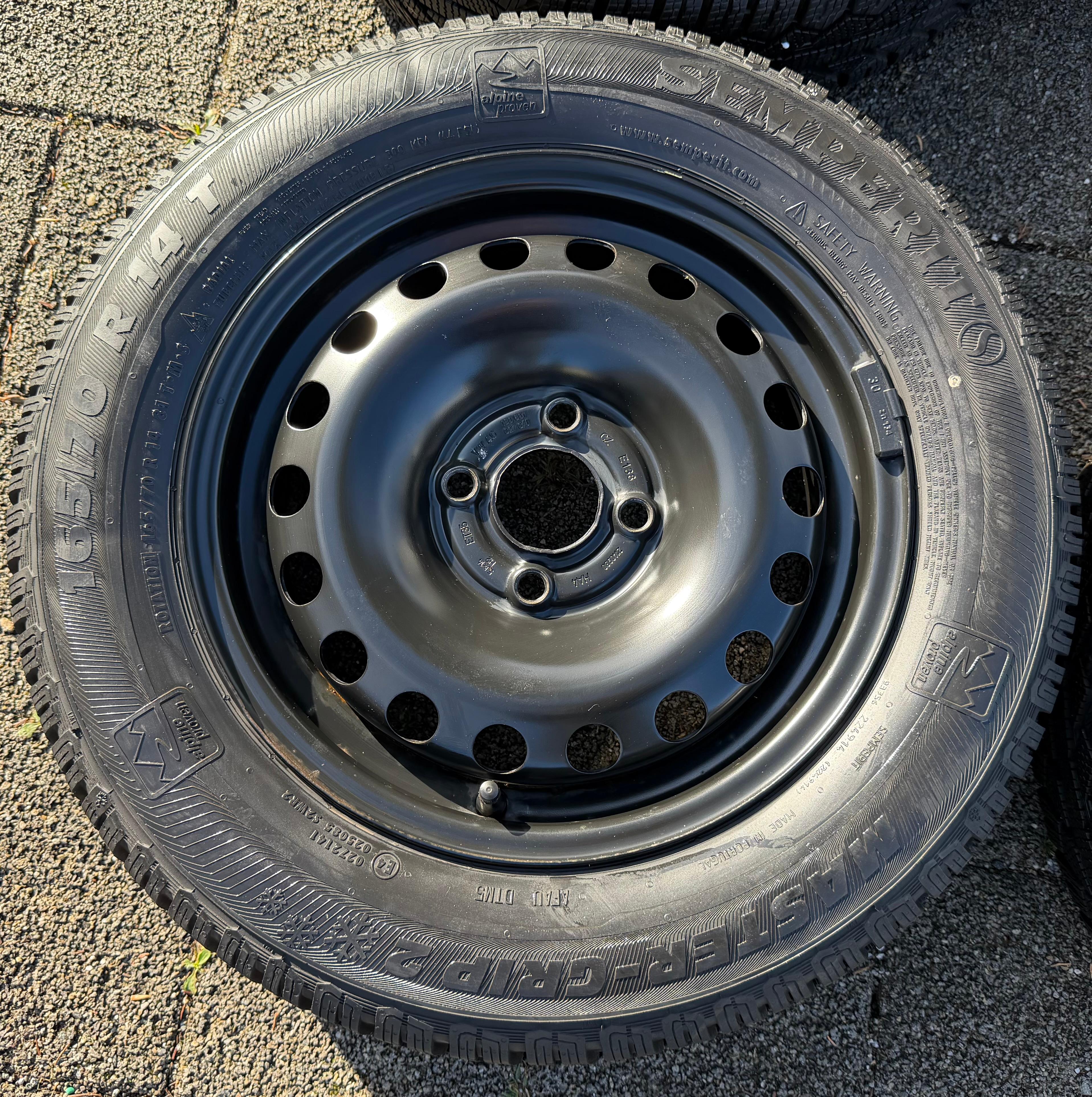 4 Winterräder VW UP UP! SEAT MII Skoda Citigo 165/70R14 81T Semperit 1S0601027