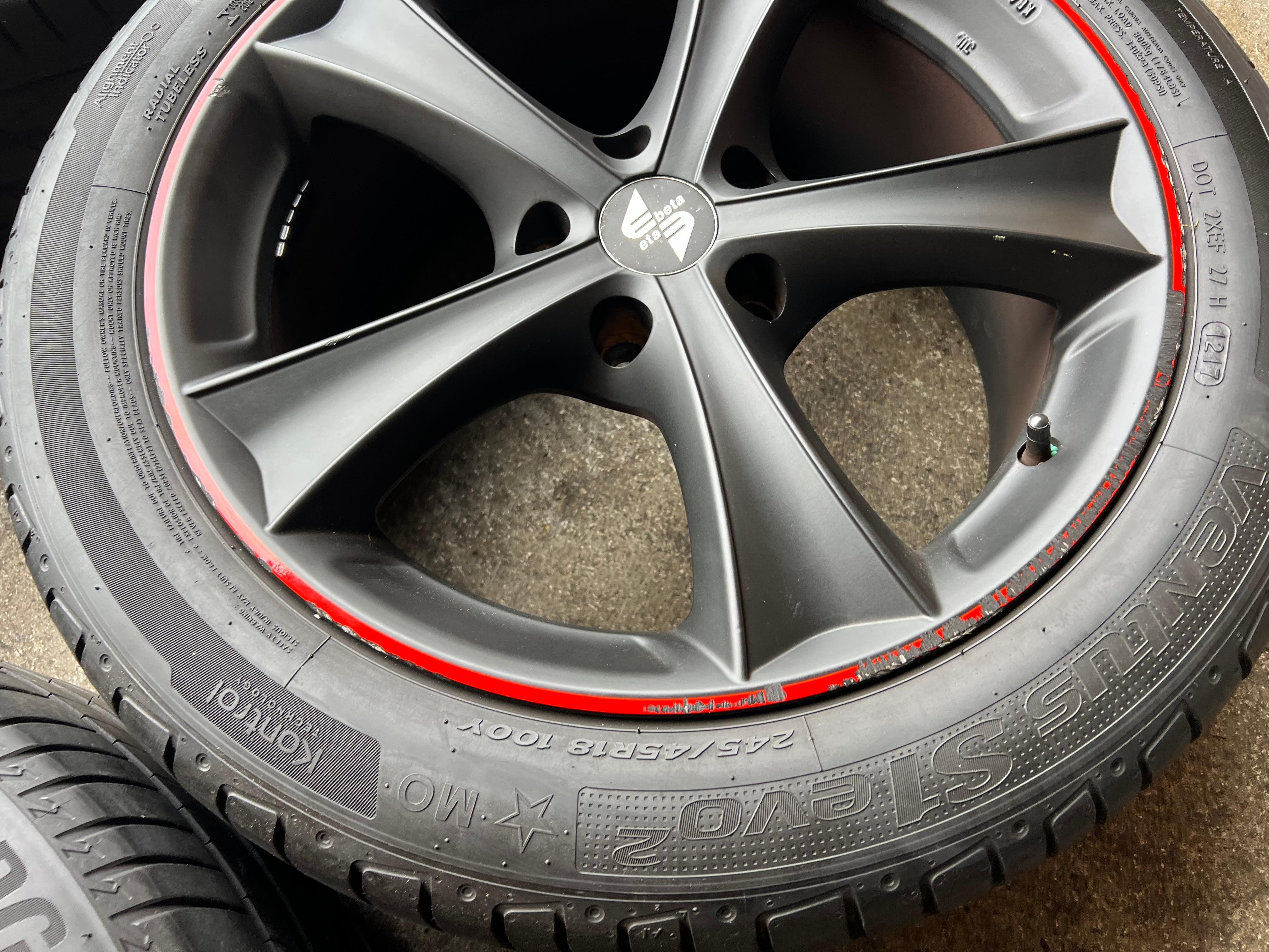 4 aluminium 18-inch zomerwielen voor VW BUS T5, T6 en T6.1 (Eta, Beta) 245/45R18 100Y
