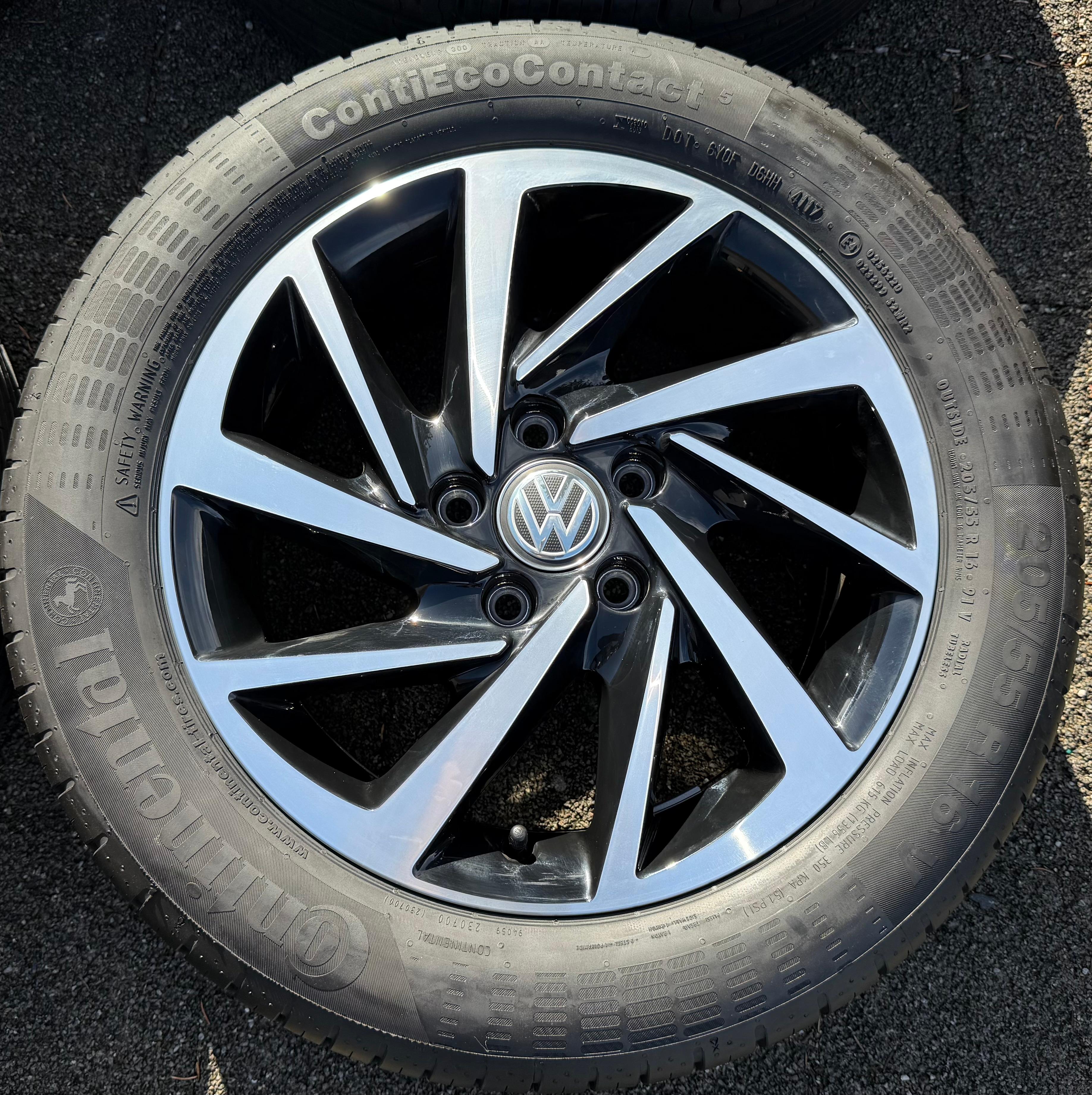 4 Original 16" Alu Sommerräder VW Golf VII 7 AU AUV 5G0601025DS Woodstock 205/55R16 91V