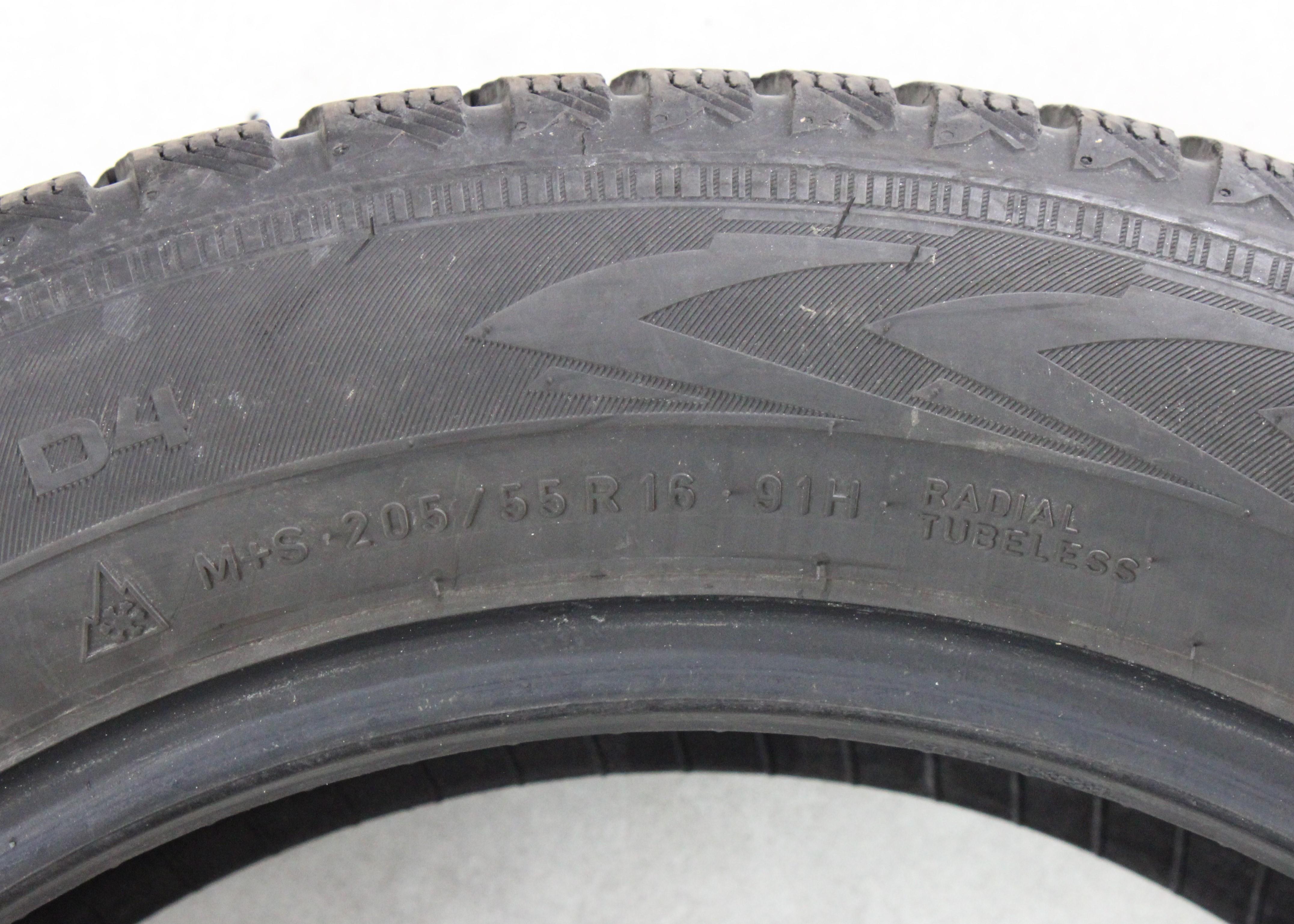 2 x 205/55R16 91H Winterreifen Nokian WR D4 5,5-6mm 2020
