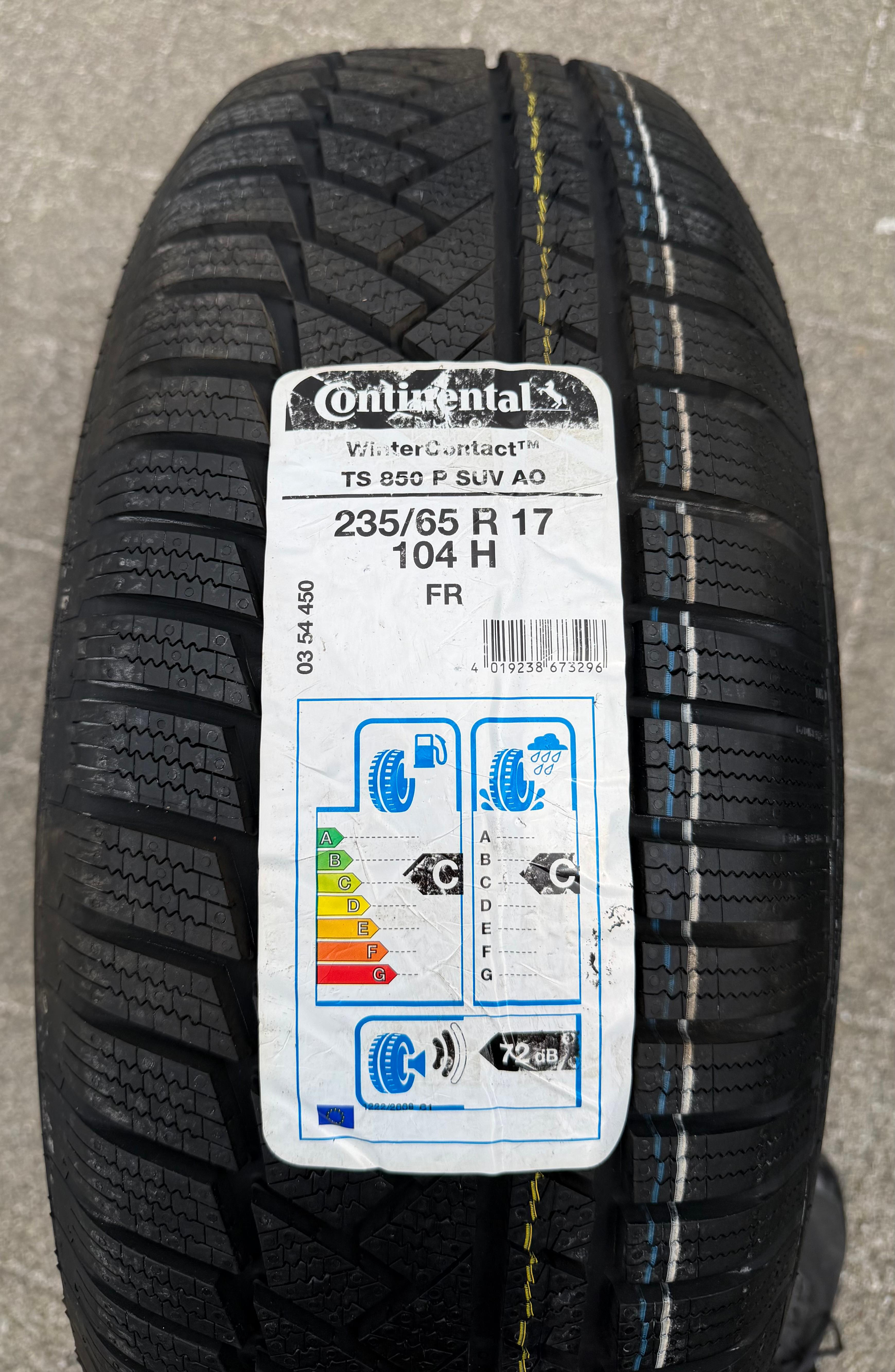 1 pneu hiver Continental Winter Contact TS850P AO 2017, 235/65R17 104H