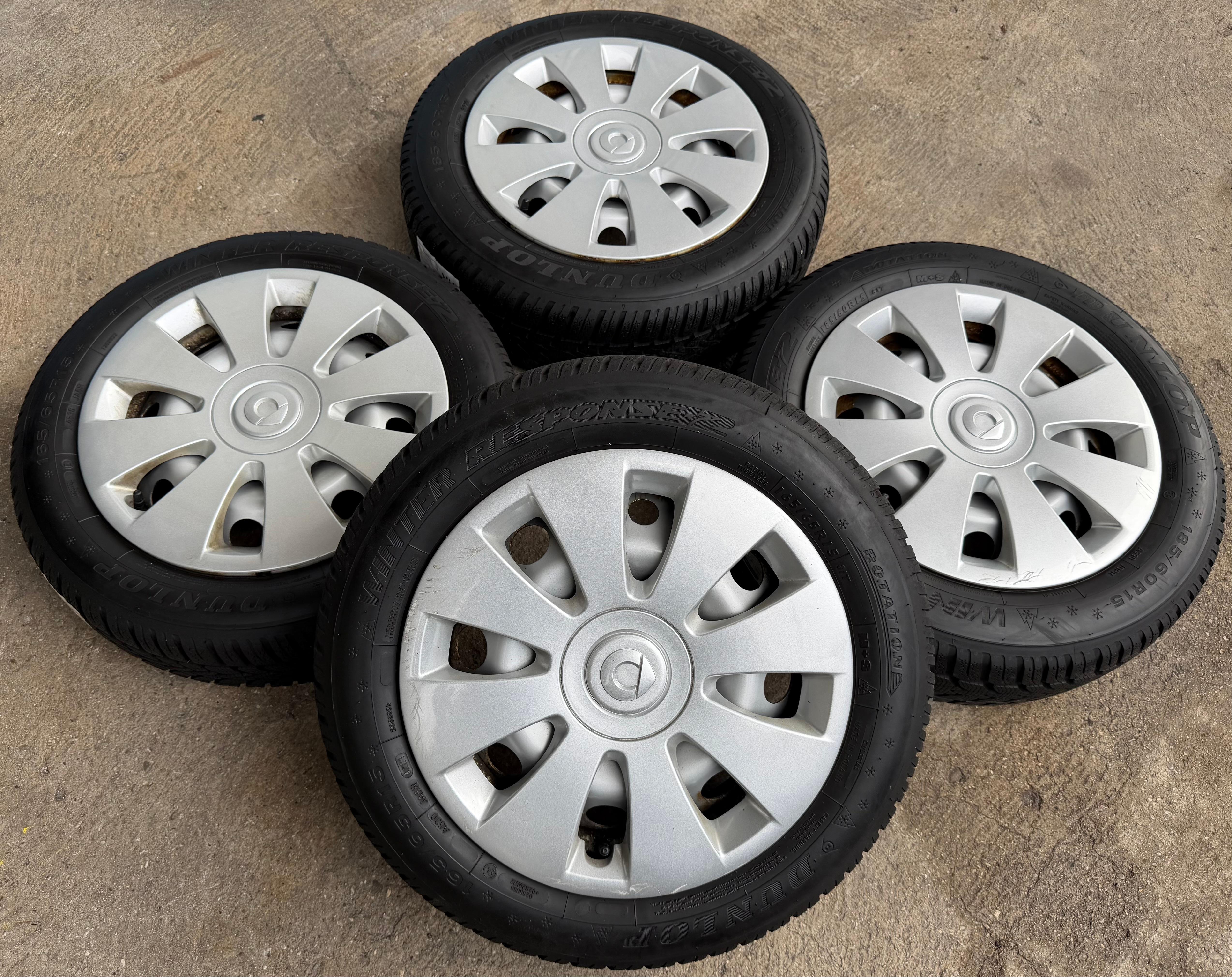 4 Original Winterräder Smart 453 165/65R15 81T 185/60R15 84T Dunlop RDKS