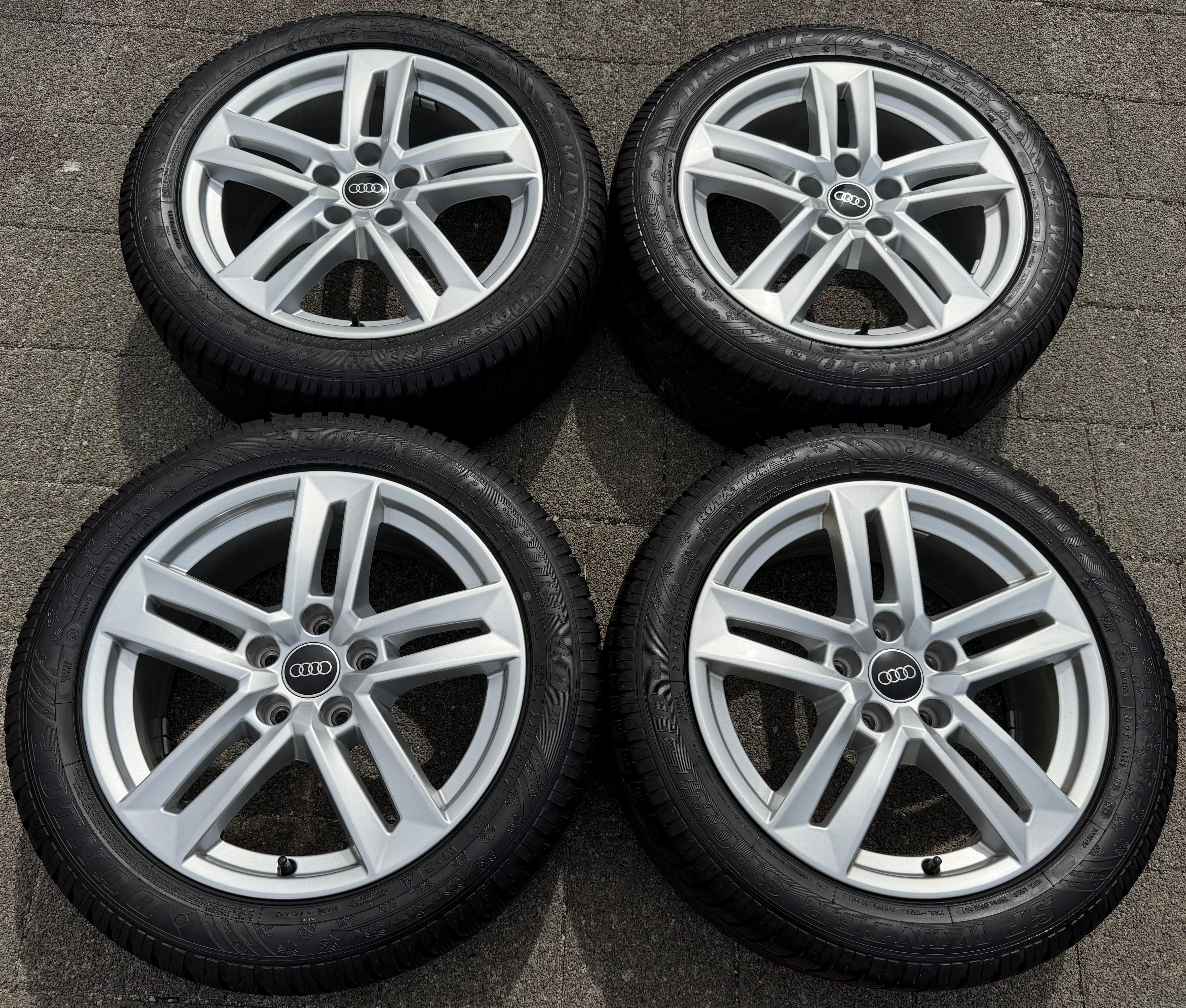4 Original 17" Alu Winterräder Audi A4 B9 8W 8W0601025P 225/50R17 98H Dunlop 2024
