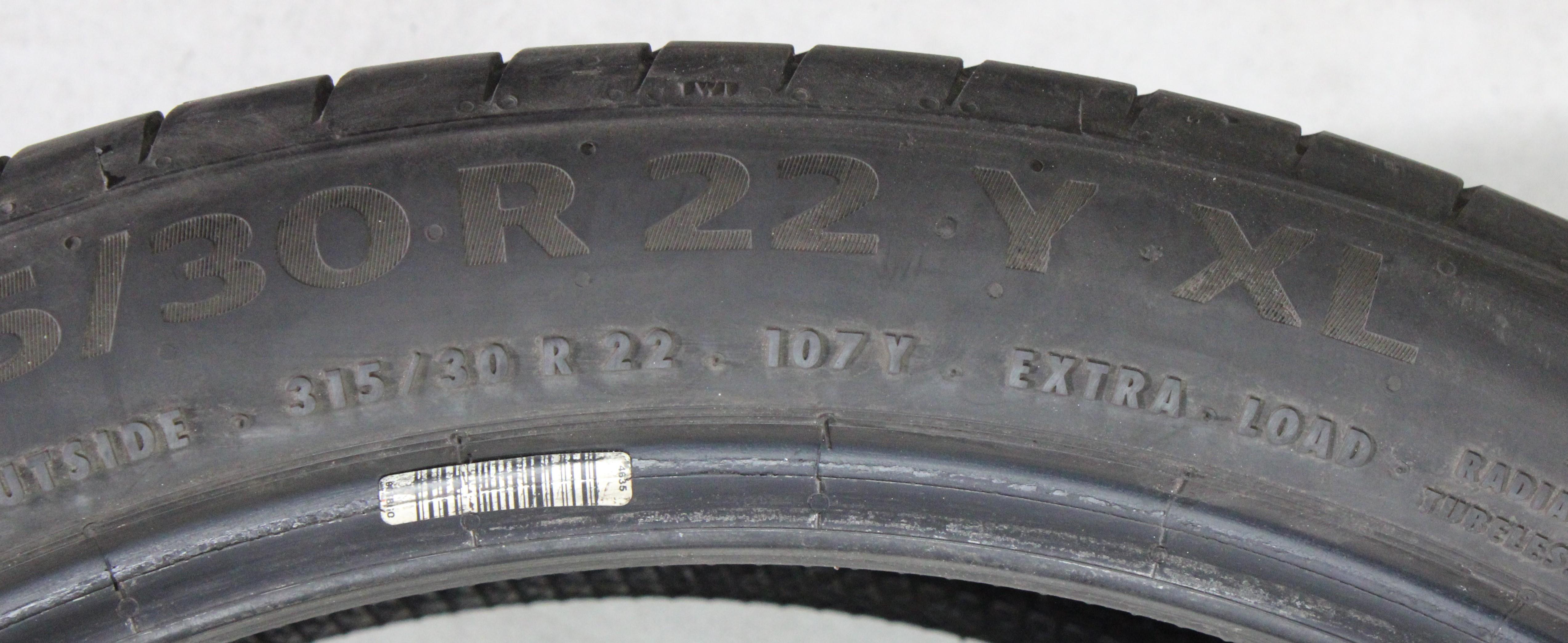 2 x 315/30R22 107Y neumáticos de verano Continental Premium Contact 6 * 4-4,5 mm 2022 XL