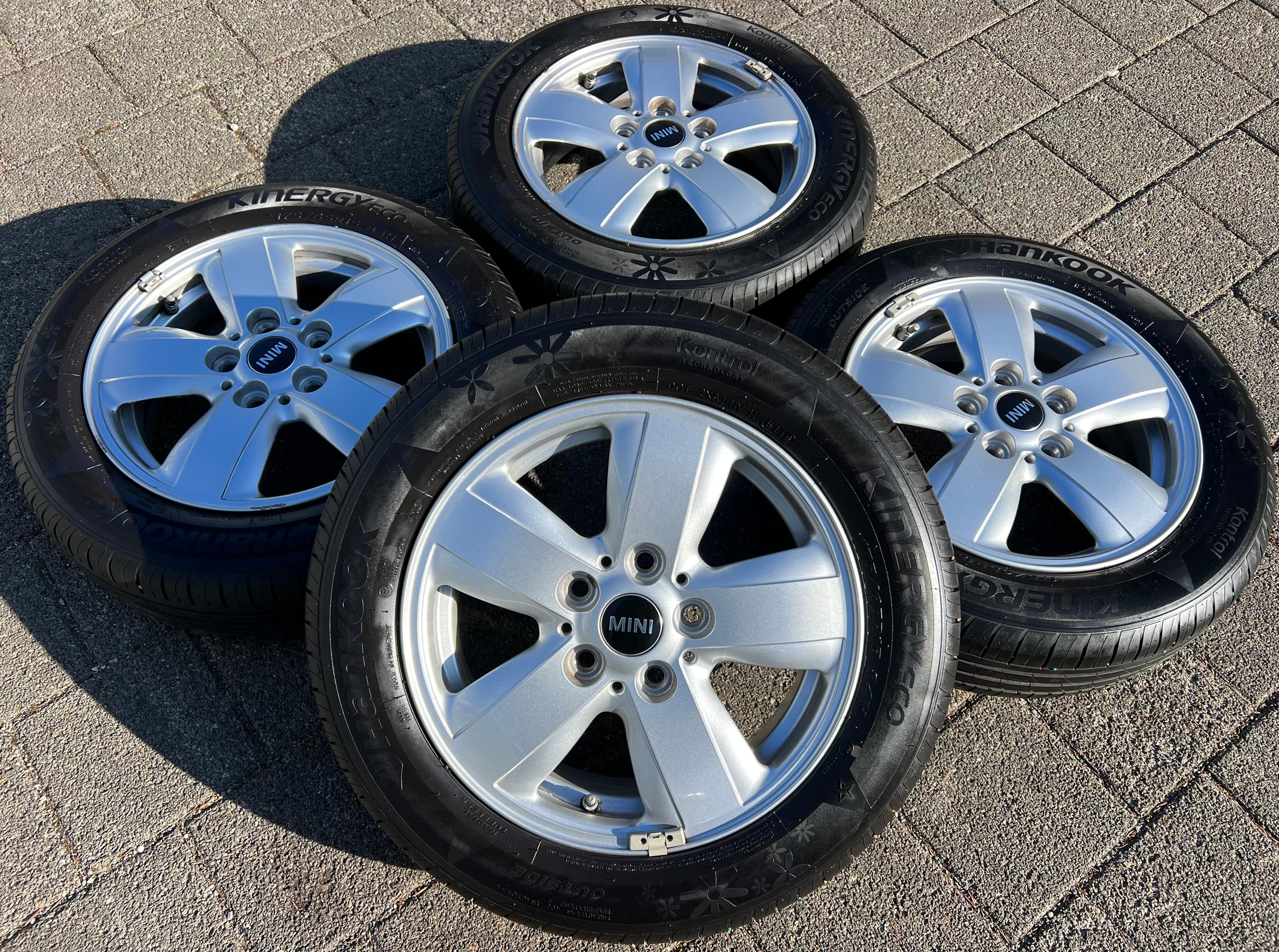 4 ORIGINAL 15" ALU SOMMERRÄDER MINI F55 F56 F57 175/65R15 84H HANKOOK 2016 RDKS FREIHAUS