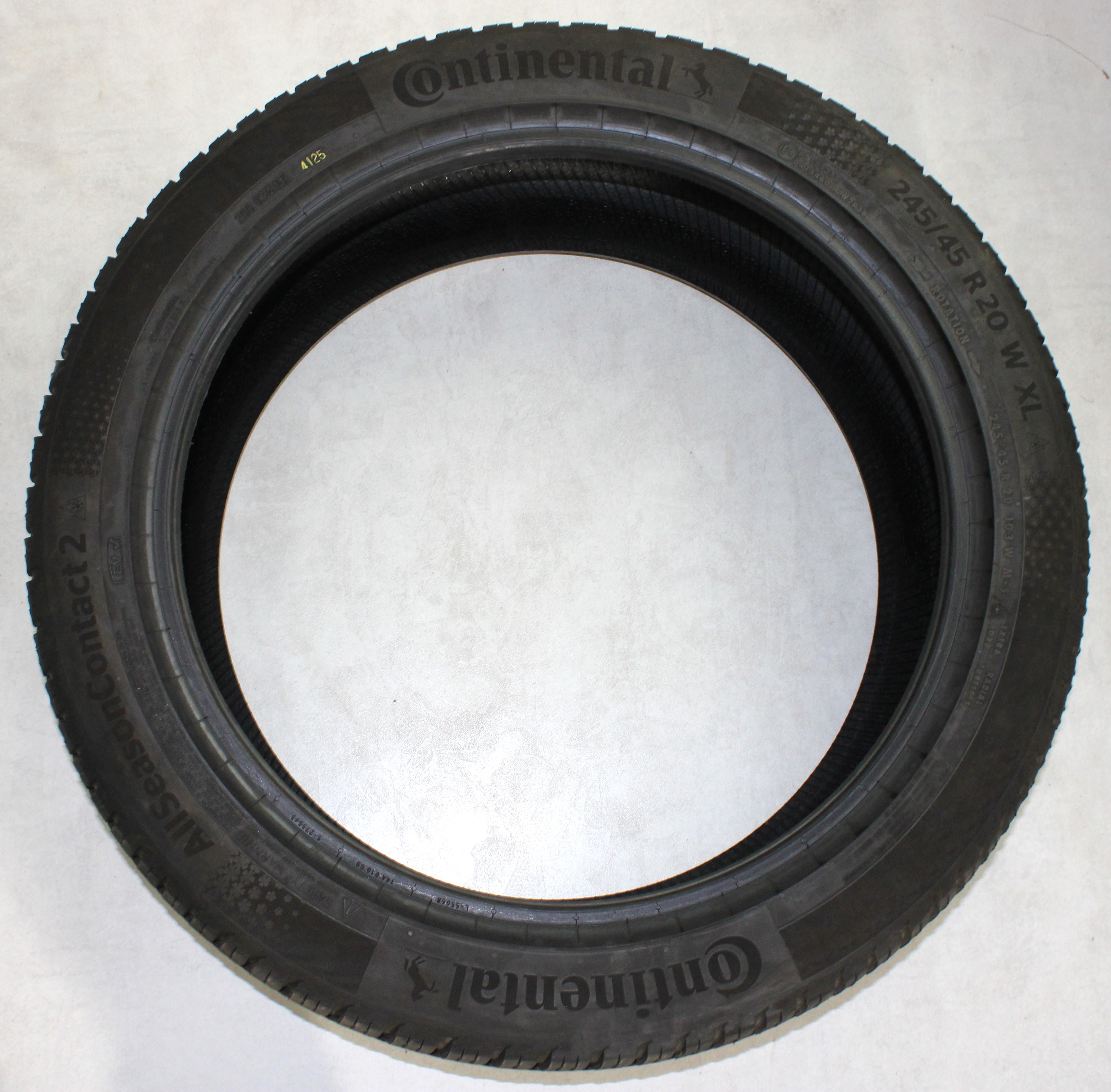 1 x 245/45R20 103W Neumático para todas las estaciones Continental AllSeason Contact 2 6-6,5mm 2025 XL