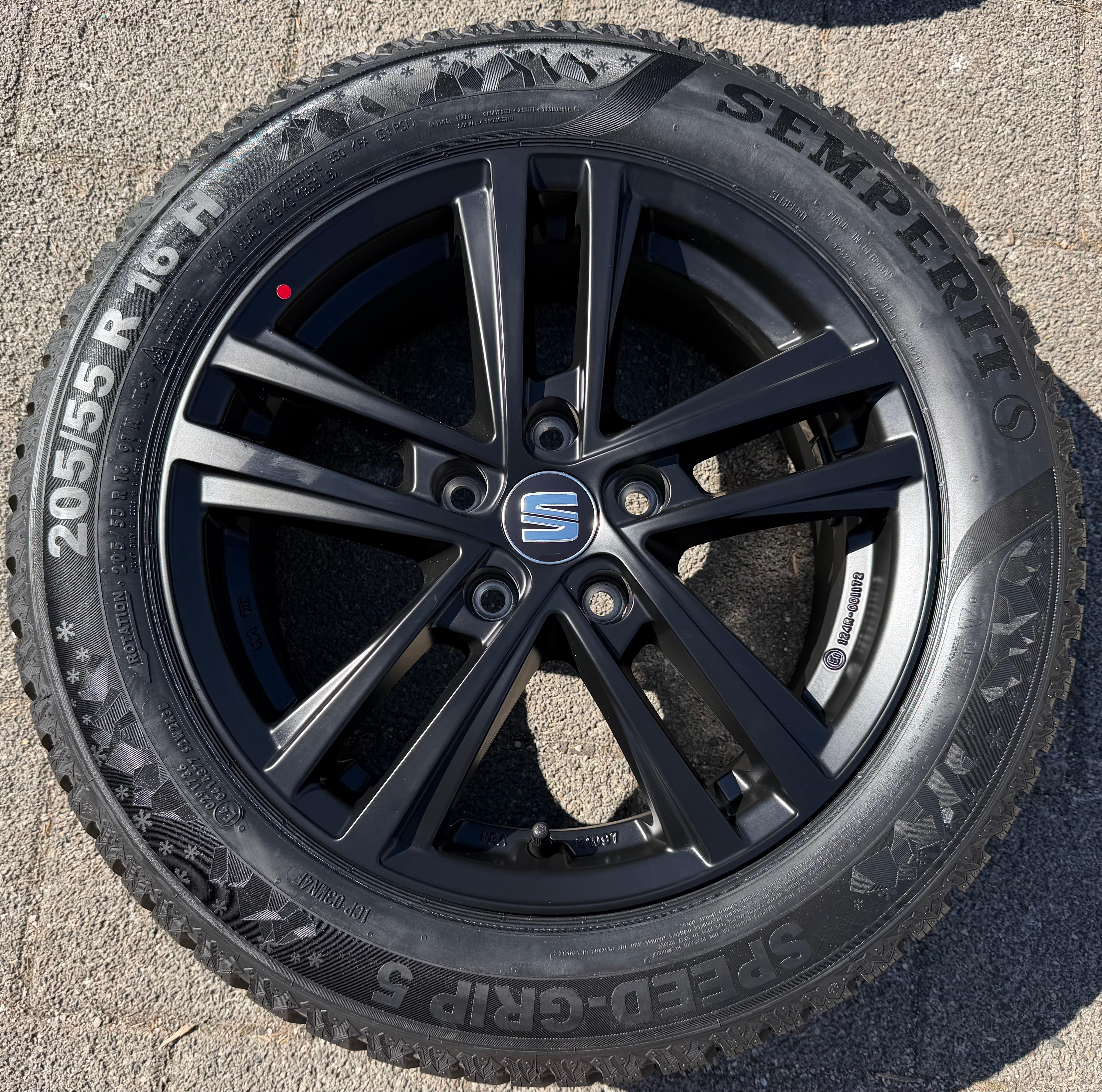 1 jante en aluminium d'origine de 16 pouces pour SEAT ALTEA, ATECA, LEON (KBA 51097) 6,5x16 ET46, livraison gratuite