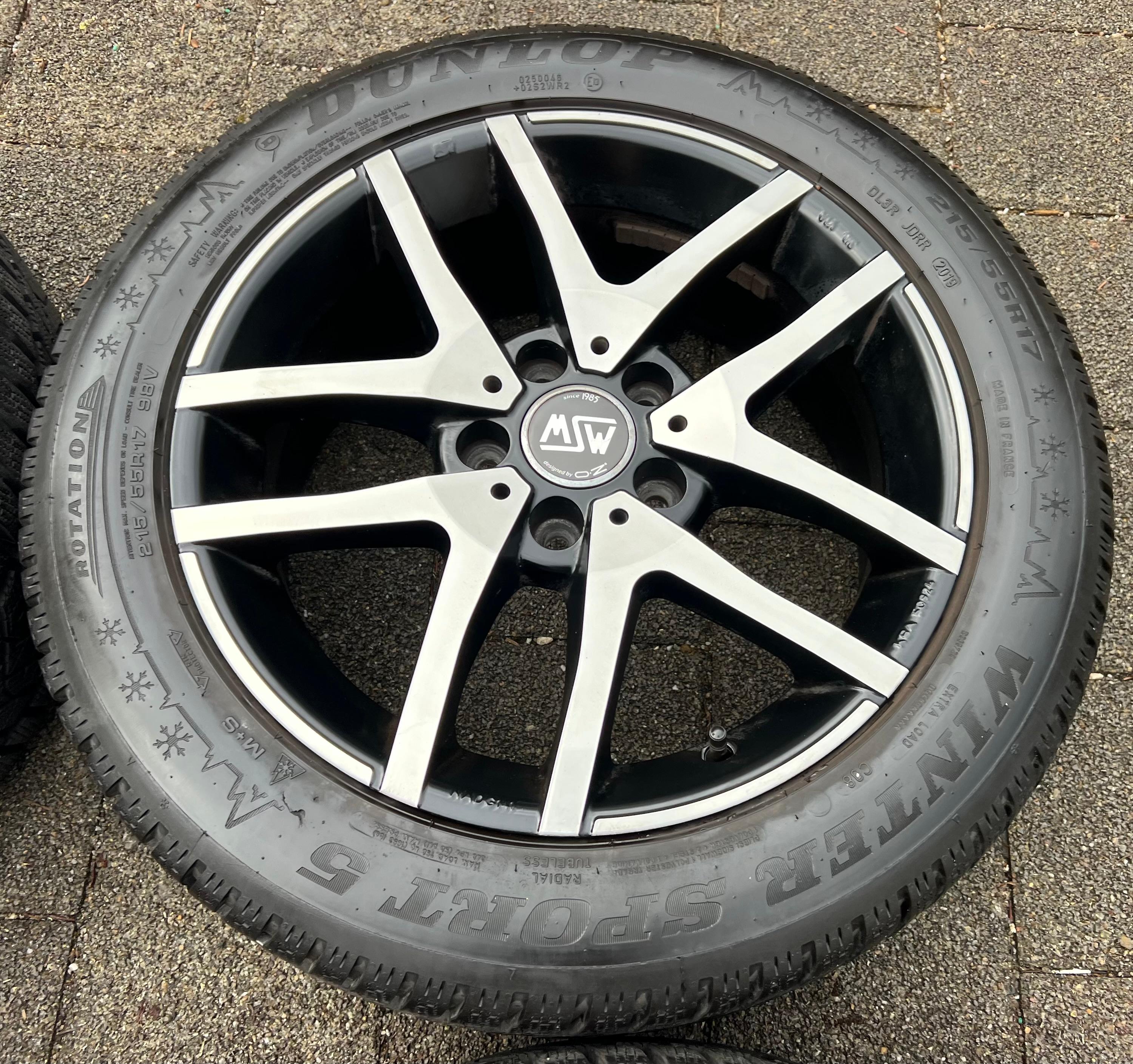 4 ALUMINIUM 17" WINTERWIELEN HONDA CR-V II RD HR-V RU 215/55R17 98V DUNLOP GRATIS LEVERING