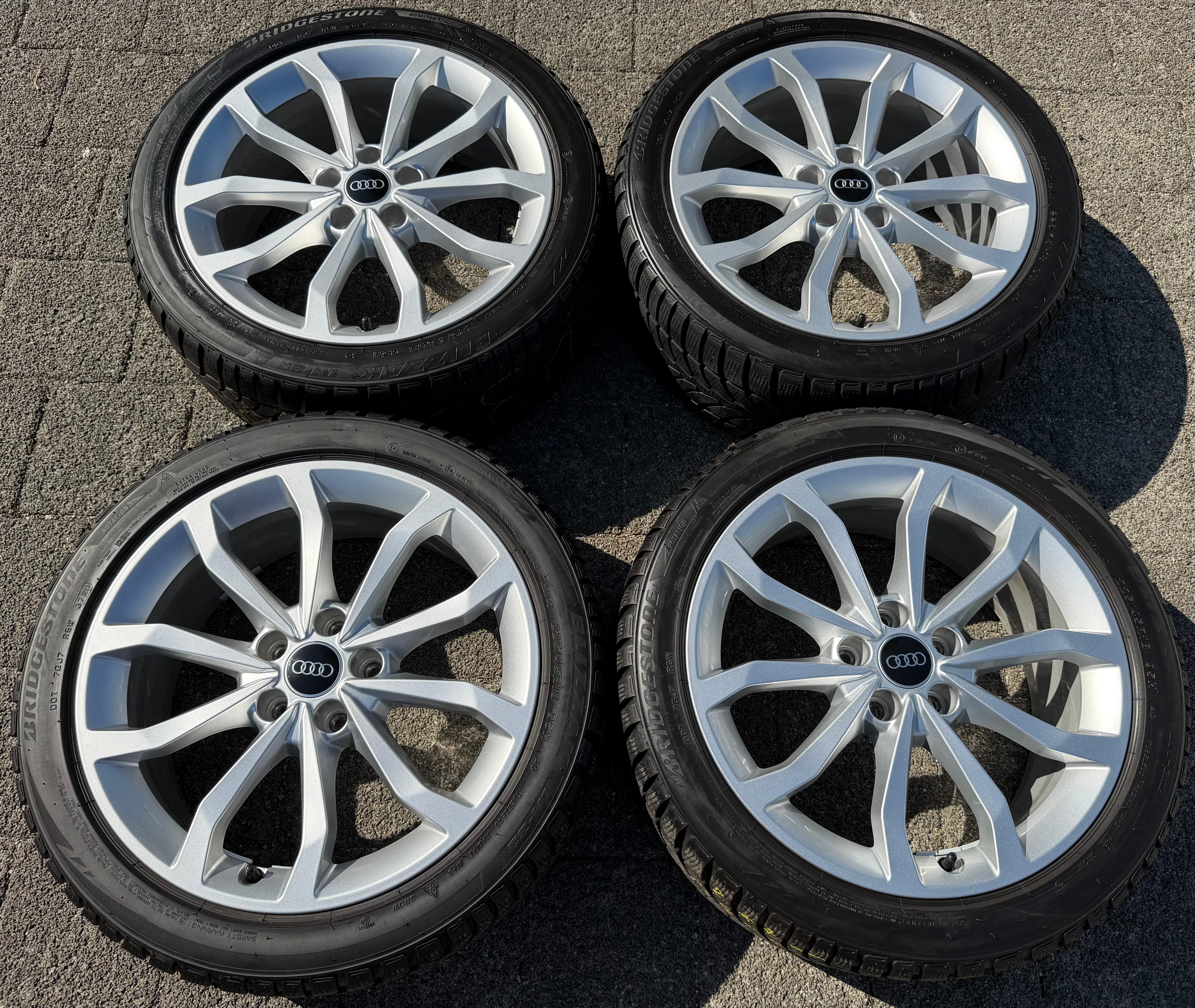 4 Original 18" Alu Winterräder Audi A4 S4 8W 8W0601025ED 225/45R18 95H Bridgestone