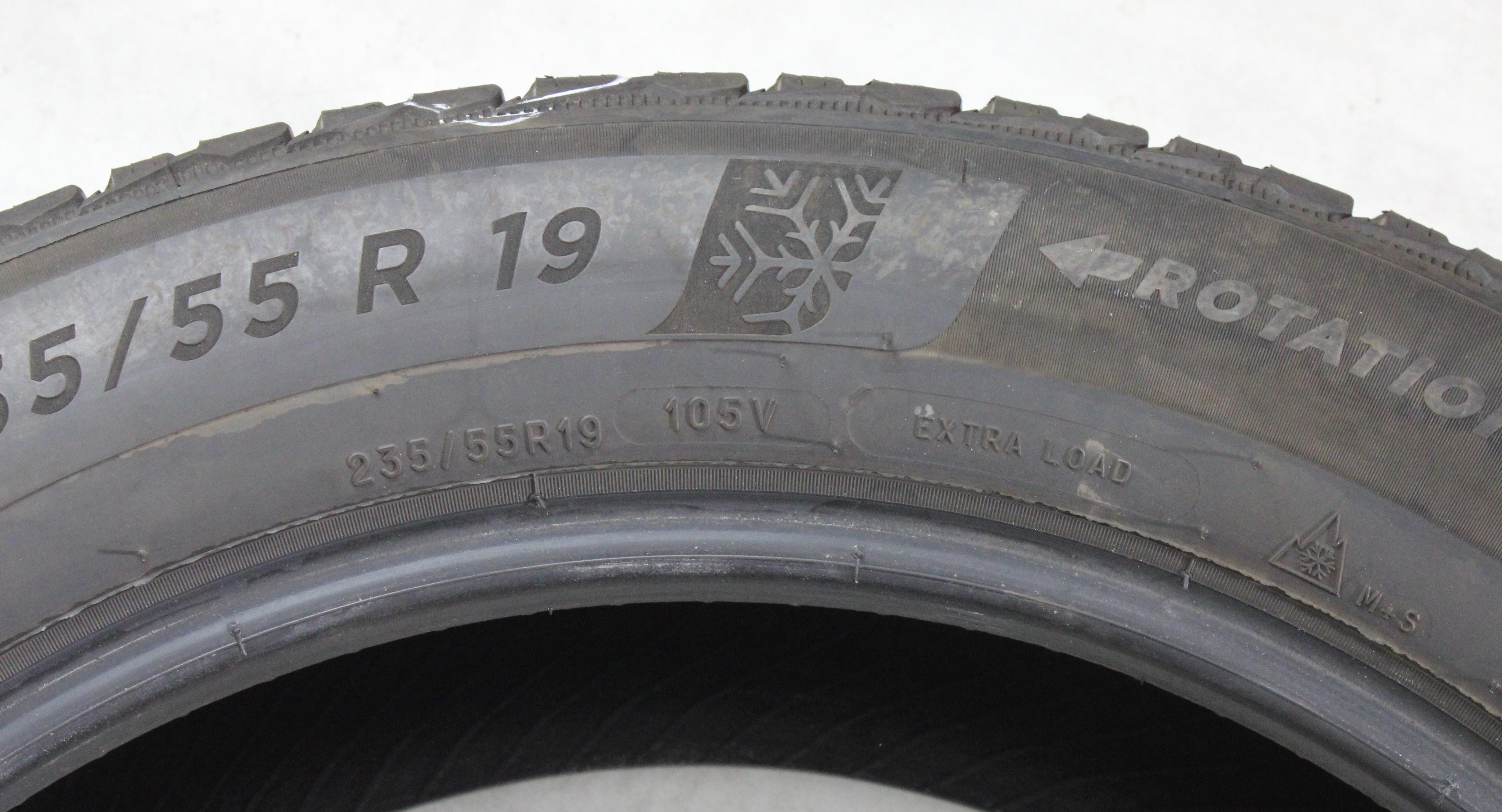 2 x 235/55R19 105V Winterreifen Michelin Pilot Alpin 5 SUV 5,5-6mm 2021 XL