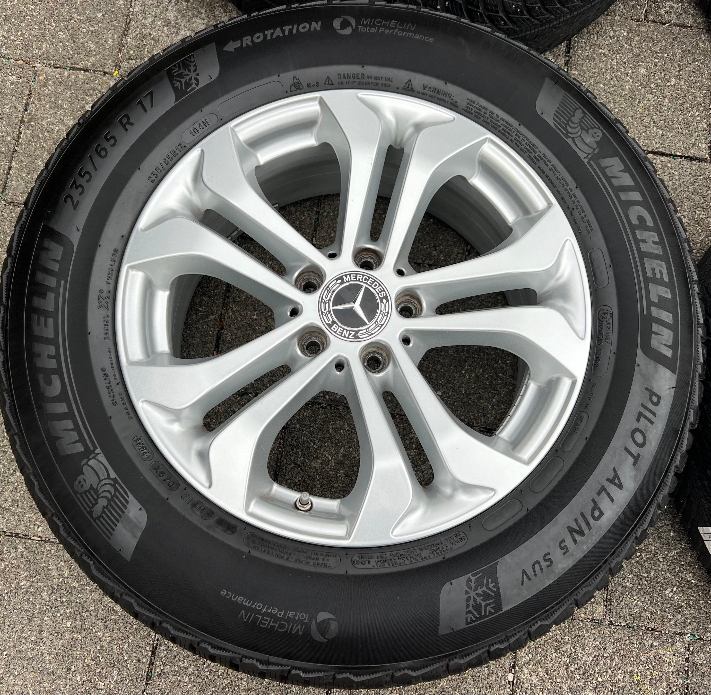 4 ORIGINAL 17" ALU WINTERRÄDER MERCEDES GLC X253 W253 RDKS 235/65R17 104H