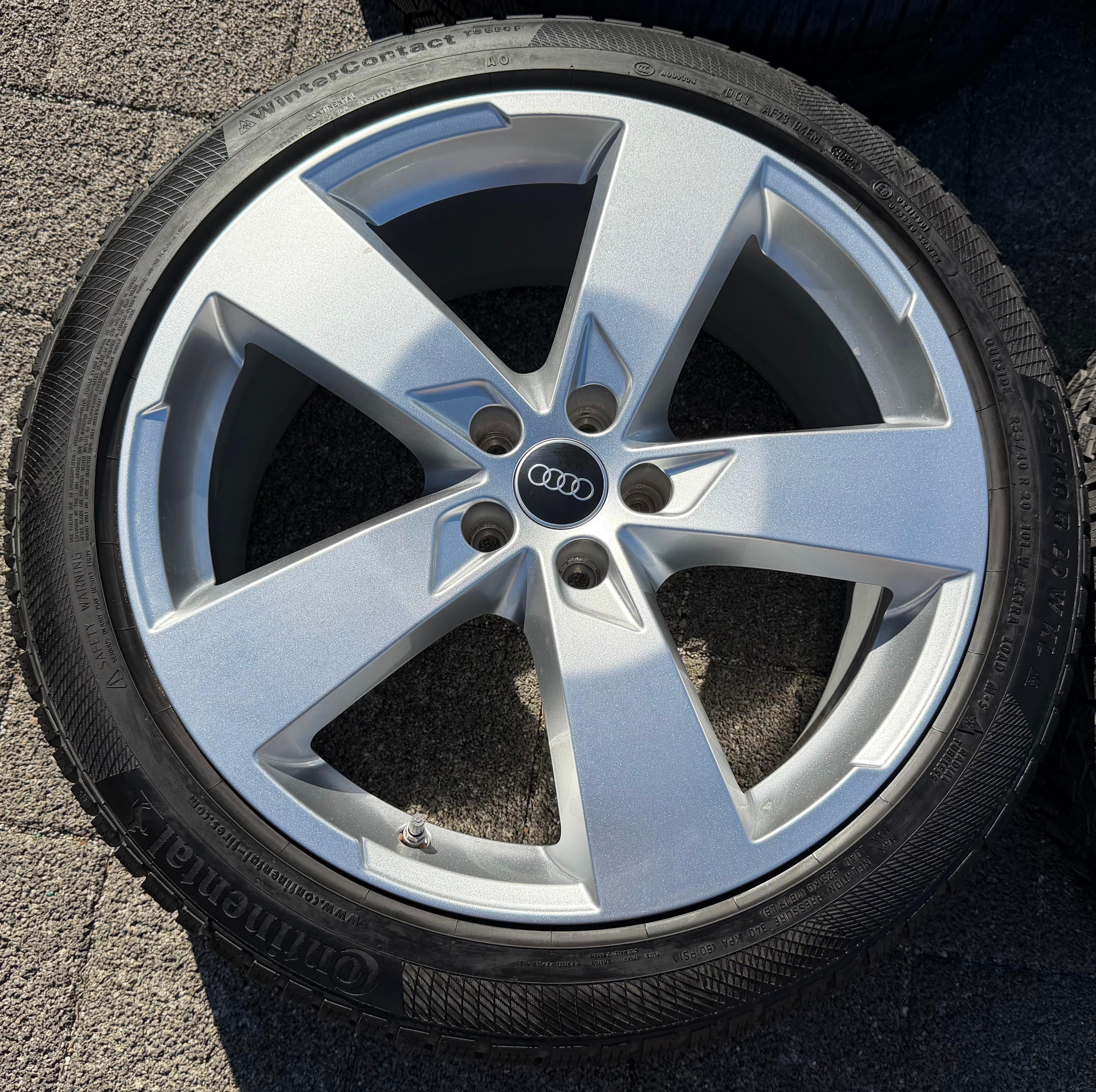4 Original 20" Alu Winterräder Audi A6 S6 C8 F2 4K0601025K 2022 255/40R20 101W Continental