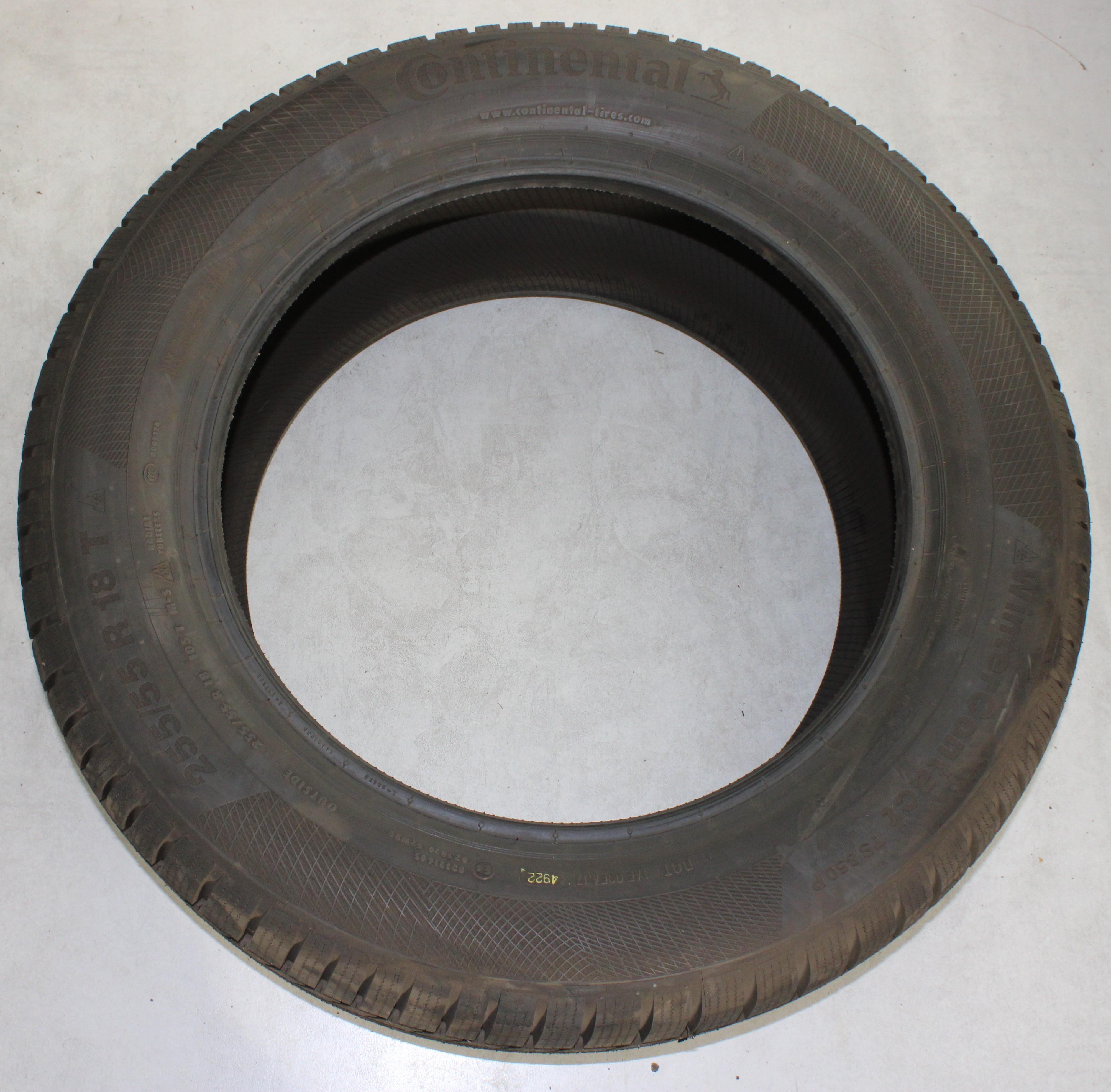 1 x 255/55R18 105T Winterreifen Continental Winter Contact TS850P Volles Profil 2022 Seal NEU