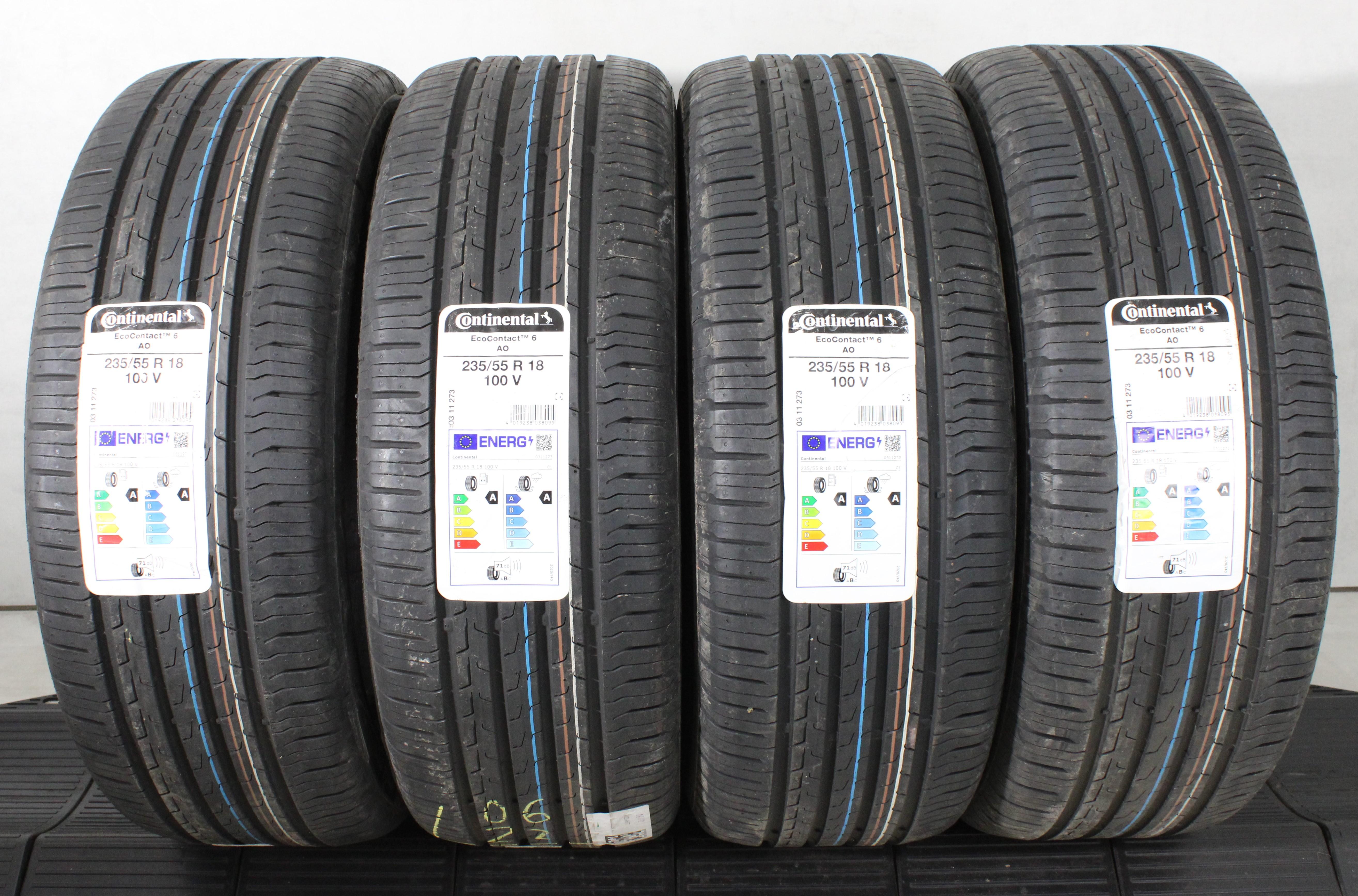 4 x 235/55R18 100V Sommerreifen Continental Eco Contact 6 AO 2022 NEU