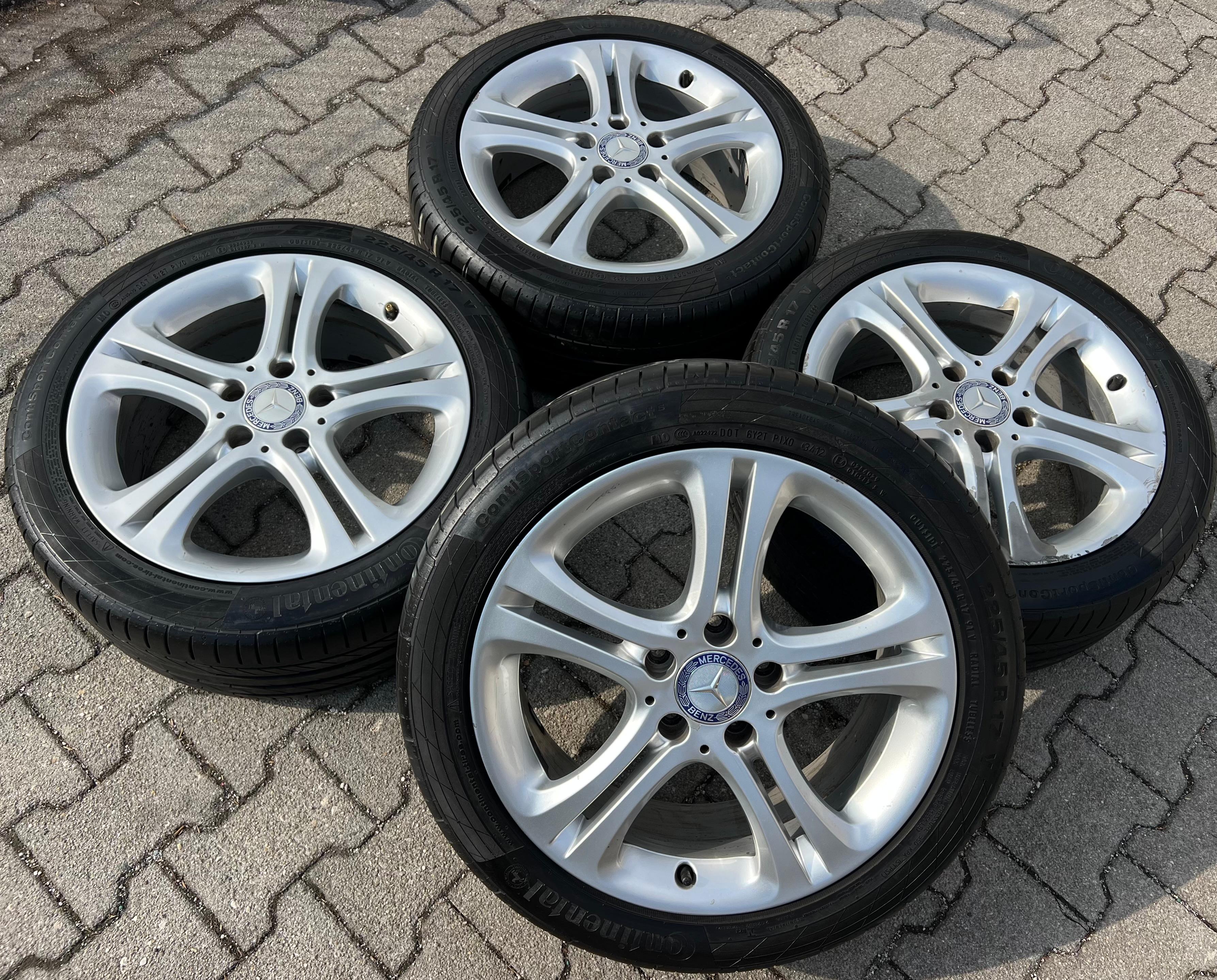 4 llantas de aleación originales de 17" para Mercedes Clase A W176 y Clase B W246, referencia A2464010102, 7,5x17
