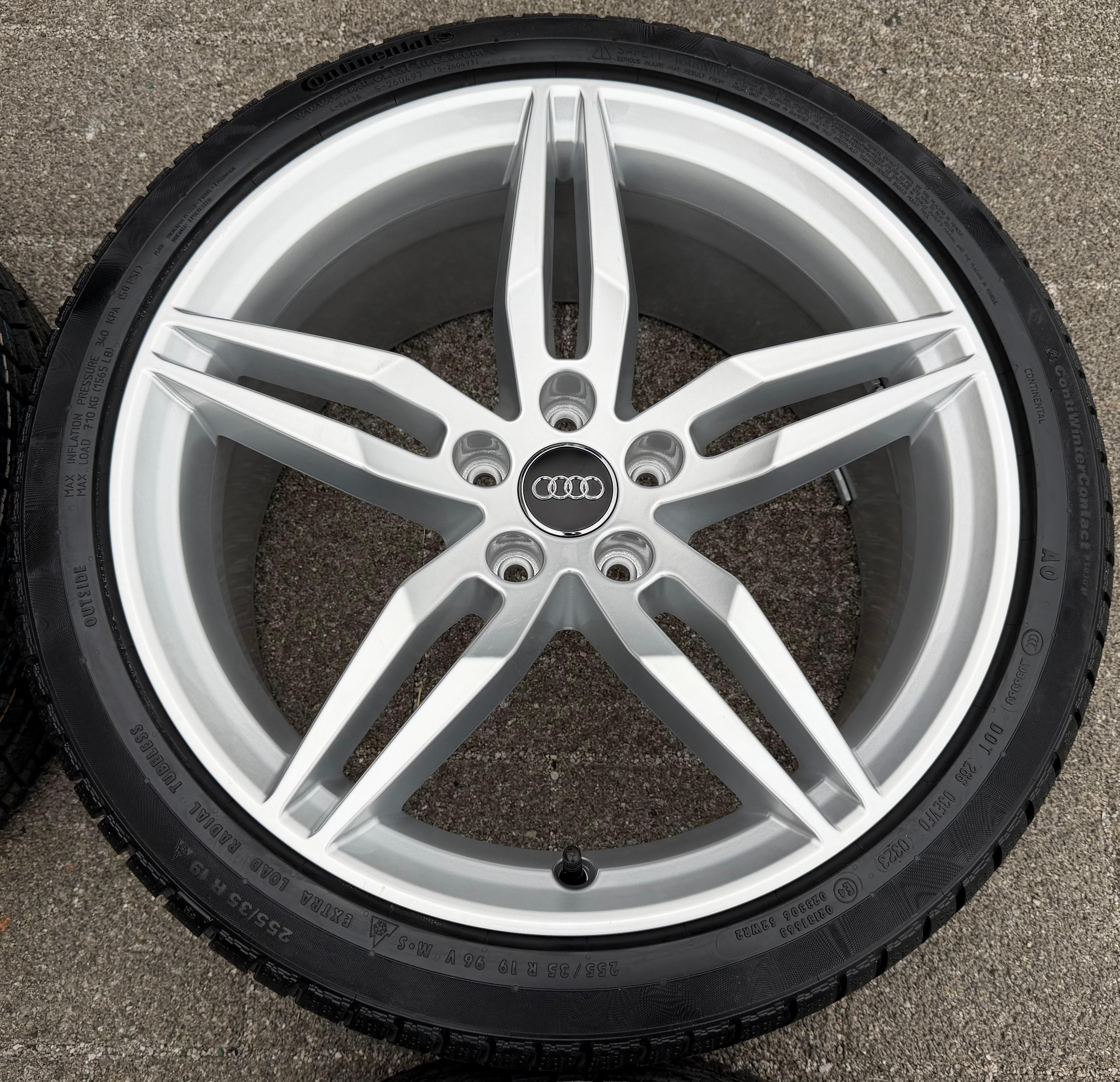 4 originele 19-inch aluminium wintervelgen voor Audi A5 S5 8W F5 8W0601025AM 255/35R19 96V NIEUW 2023