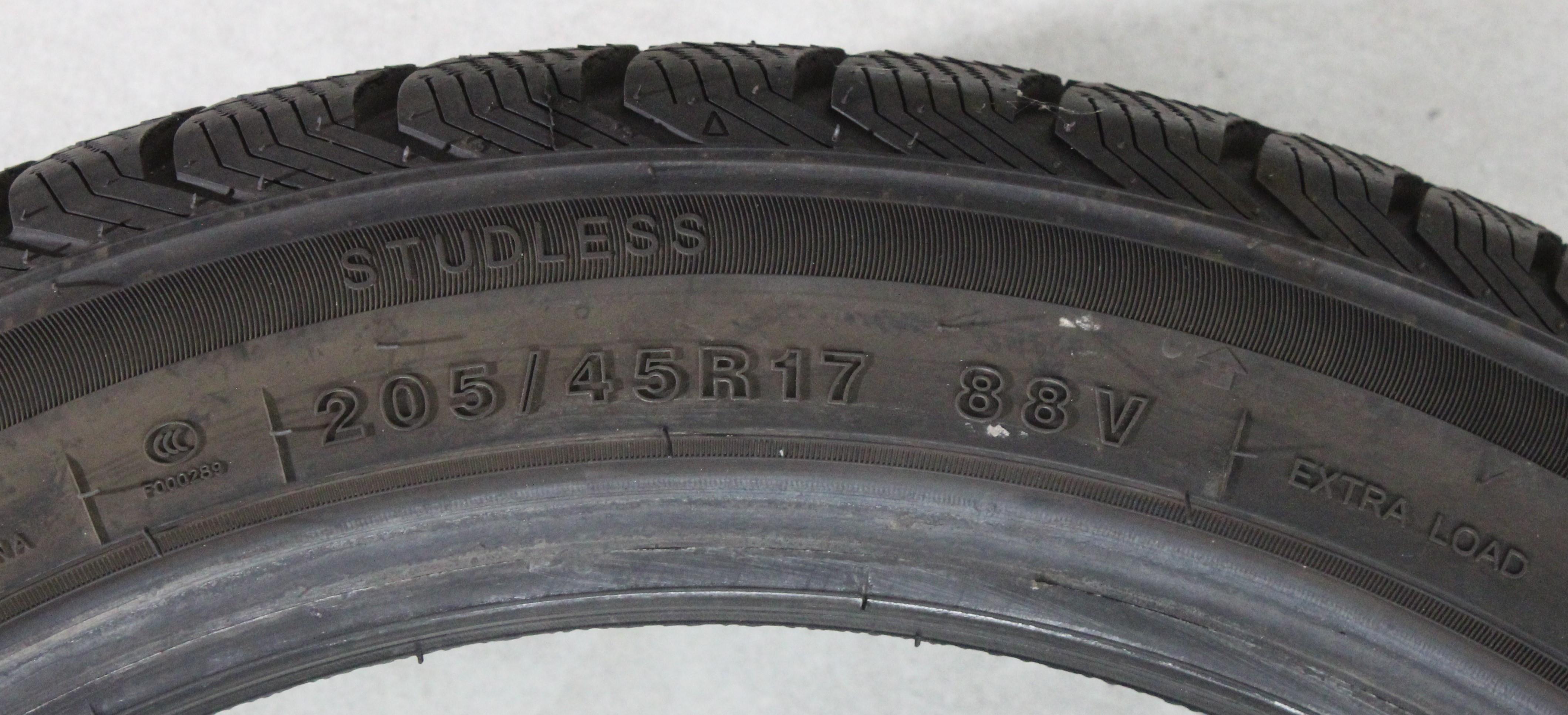 2 x 205/45R17 88V Winterreifen Minerva Frostrack UHP 6,5-7mm 2023 XL