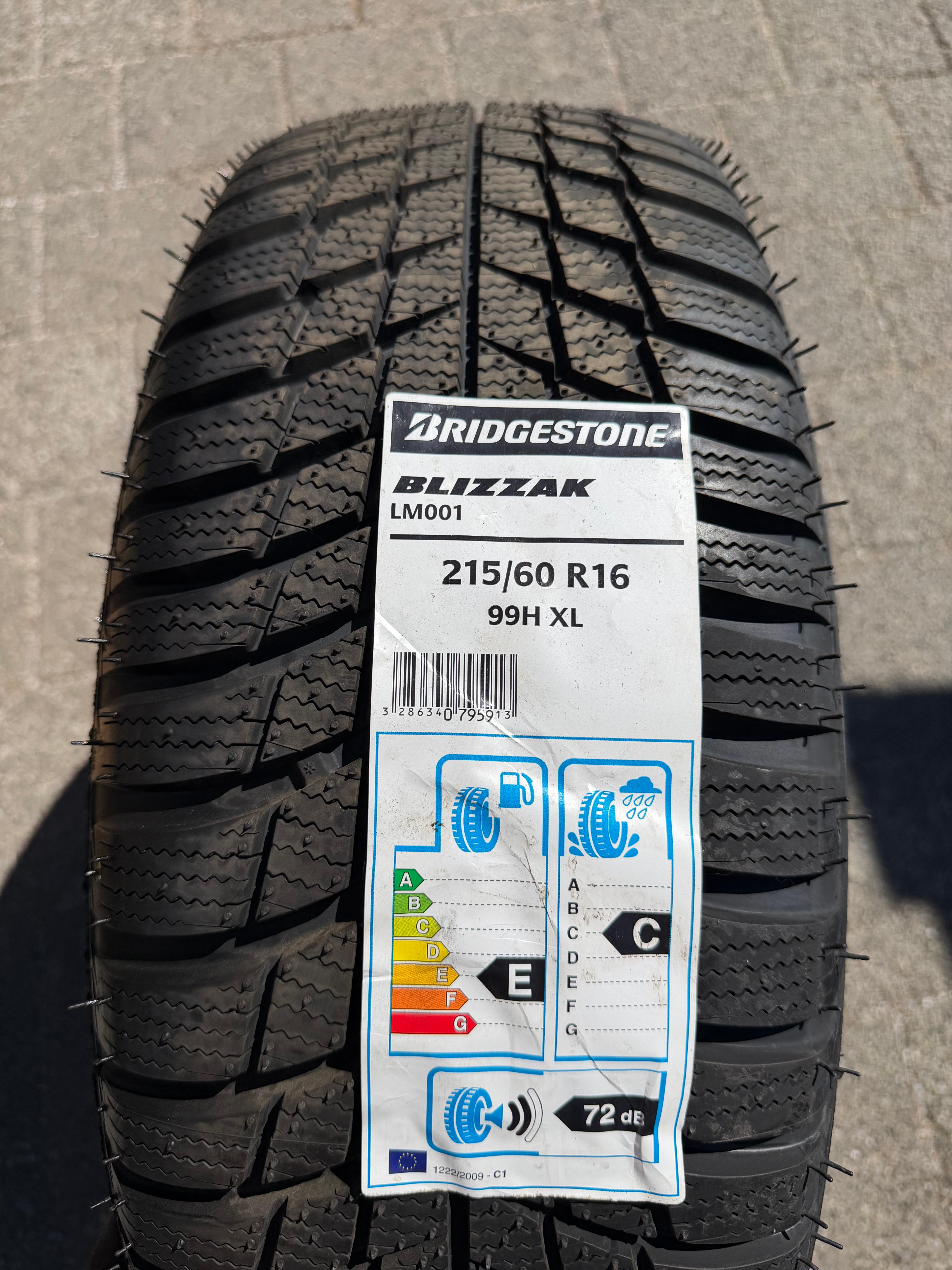 1 x 215/60R16 99H Winterreifen Bridgestone Blizzak LM001 NEU 2018 XL