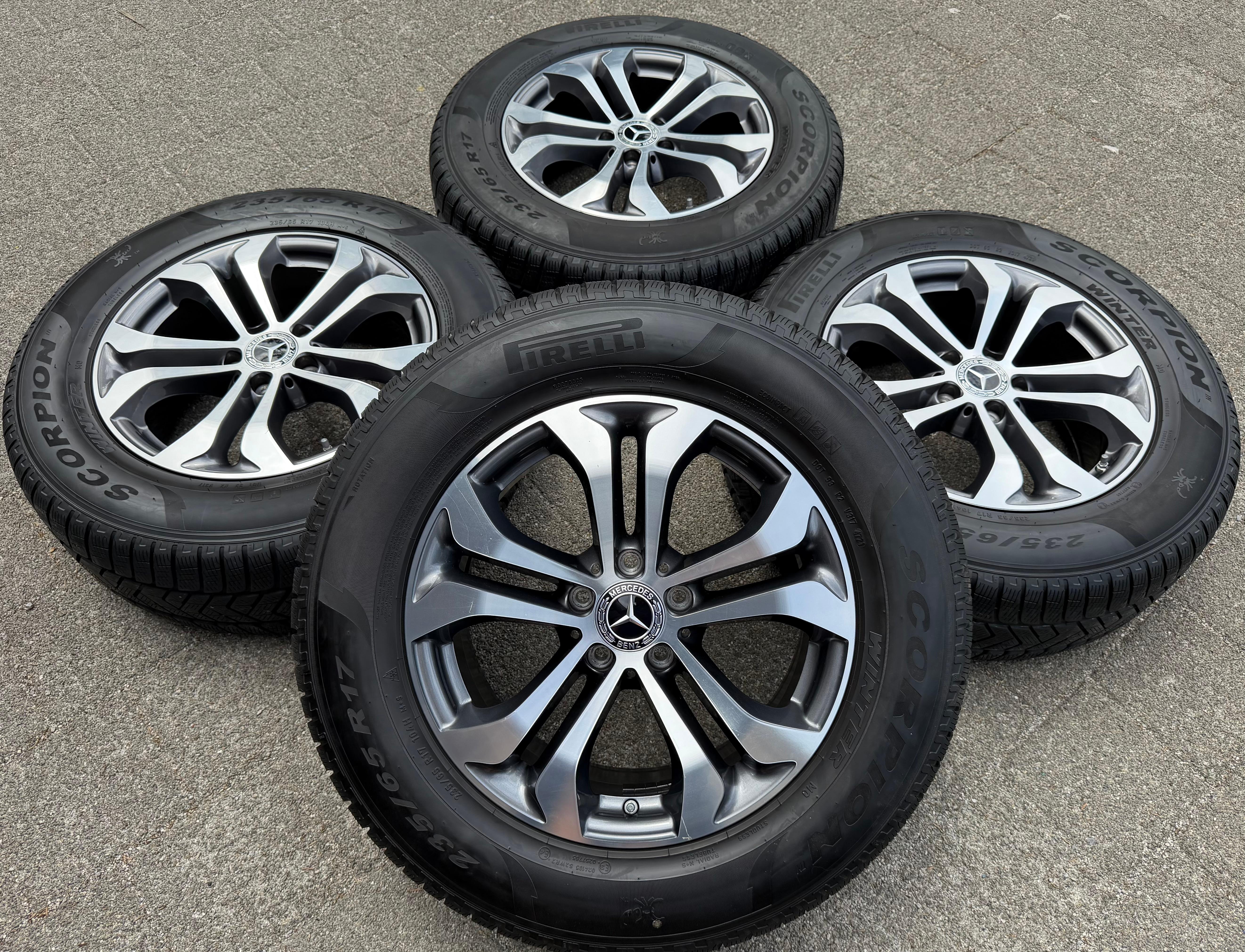 4 ORIGINAL 17" ALU WINTERRÄDER MERCEDES GLC X253 W253 RDKS 235/65R17 104H
