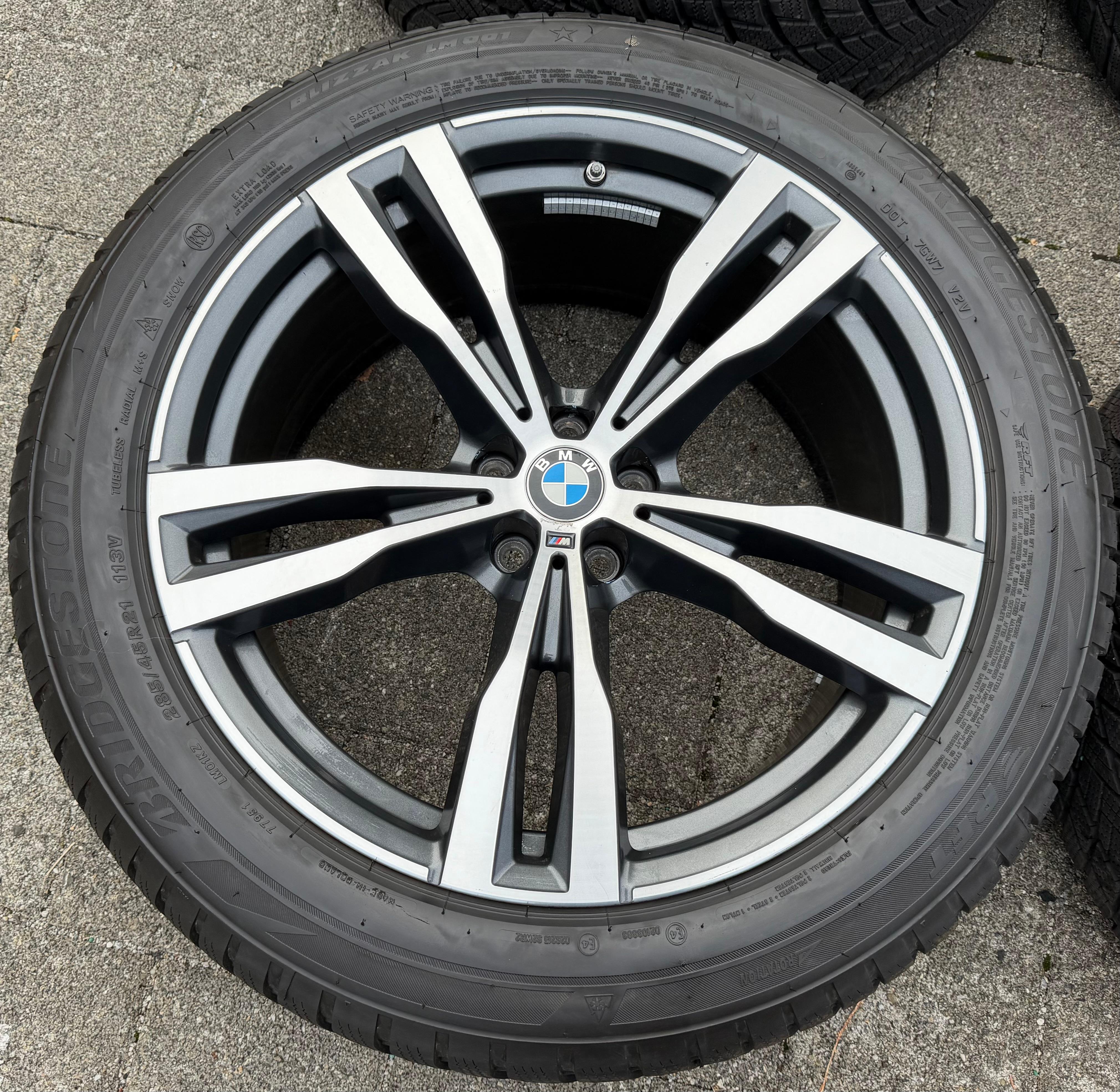 4 originele 21" aluminium winterwielen BMW X7 G07 285/45R21 113V Styling 754M M754 2023 TPMS