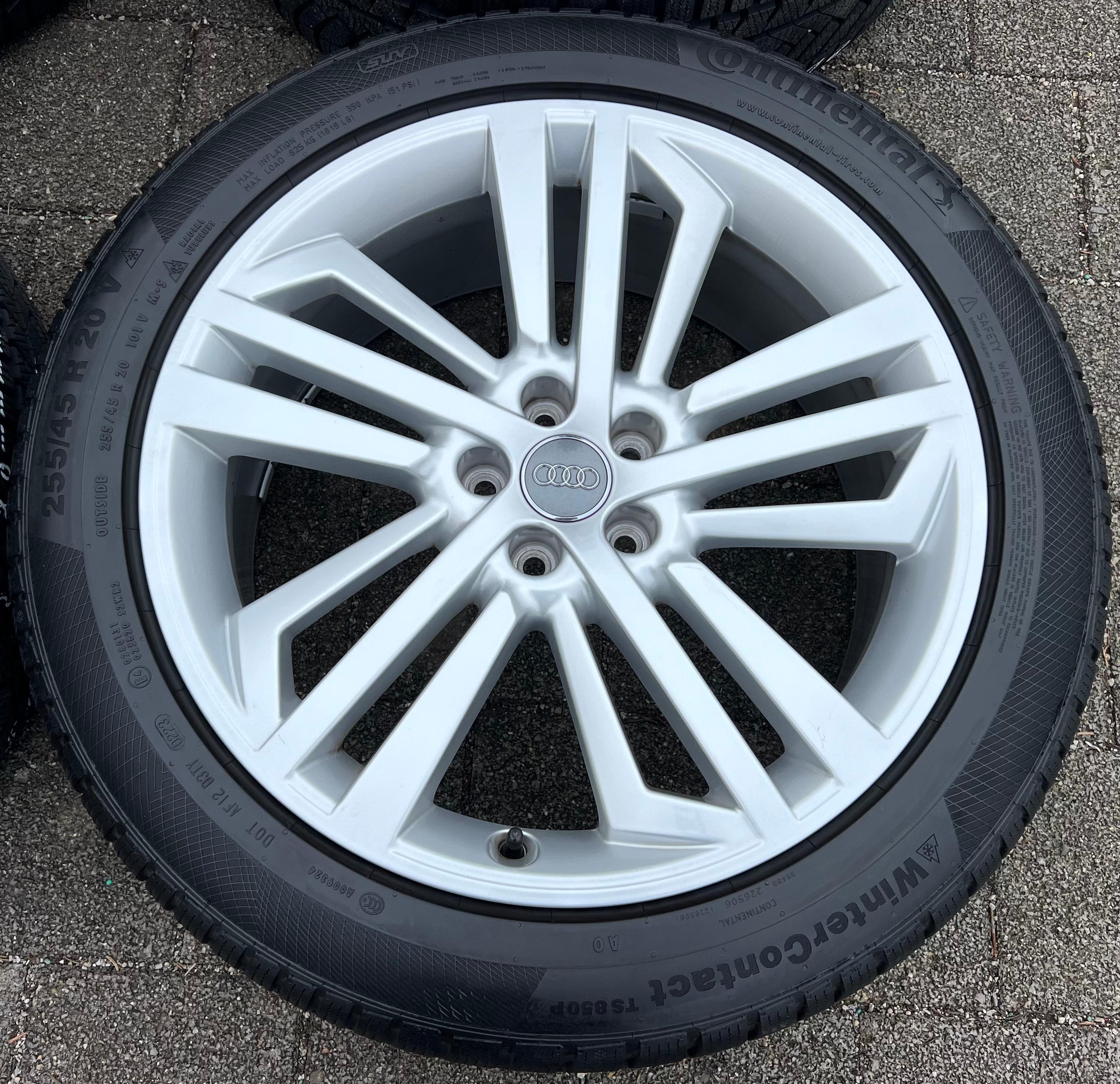 4 ORIGINAL 20" ALU WINTERRÄDER AUDI Q5 SQ5 FY 80A601025L 255/45R20 101V CONTINENTAL